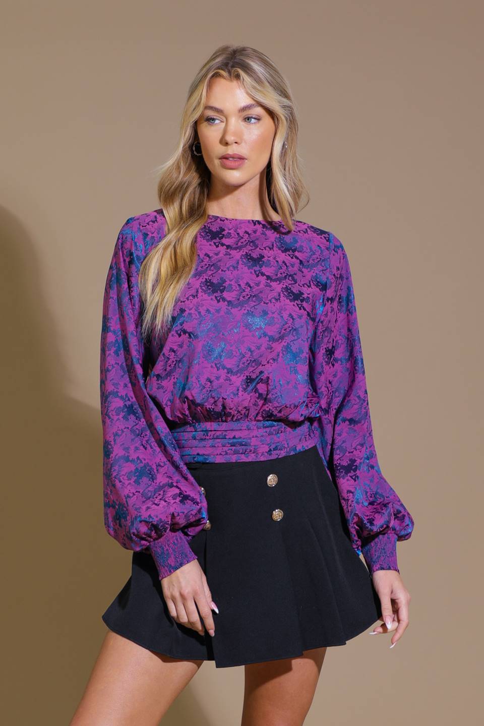 BEST PRESENCE JACQUARD WOVEN TOP - Concordia Style Boutique