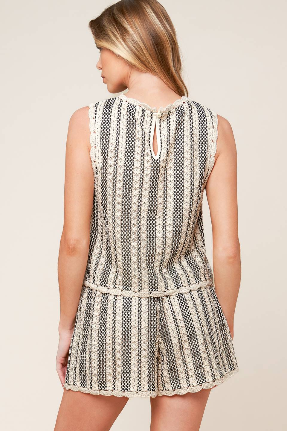 ALL IN DUE TIME CROCHET LACE TOP AND SHORTS SET - Concordia Style Boutique