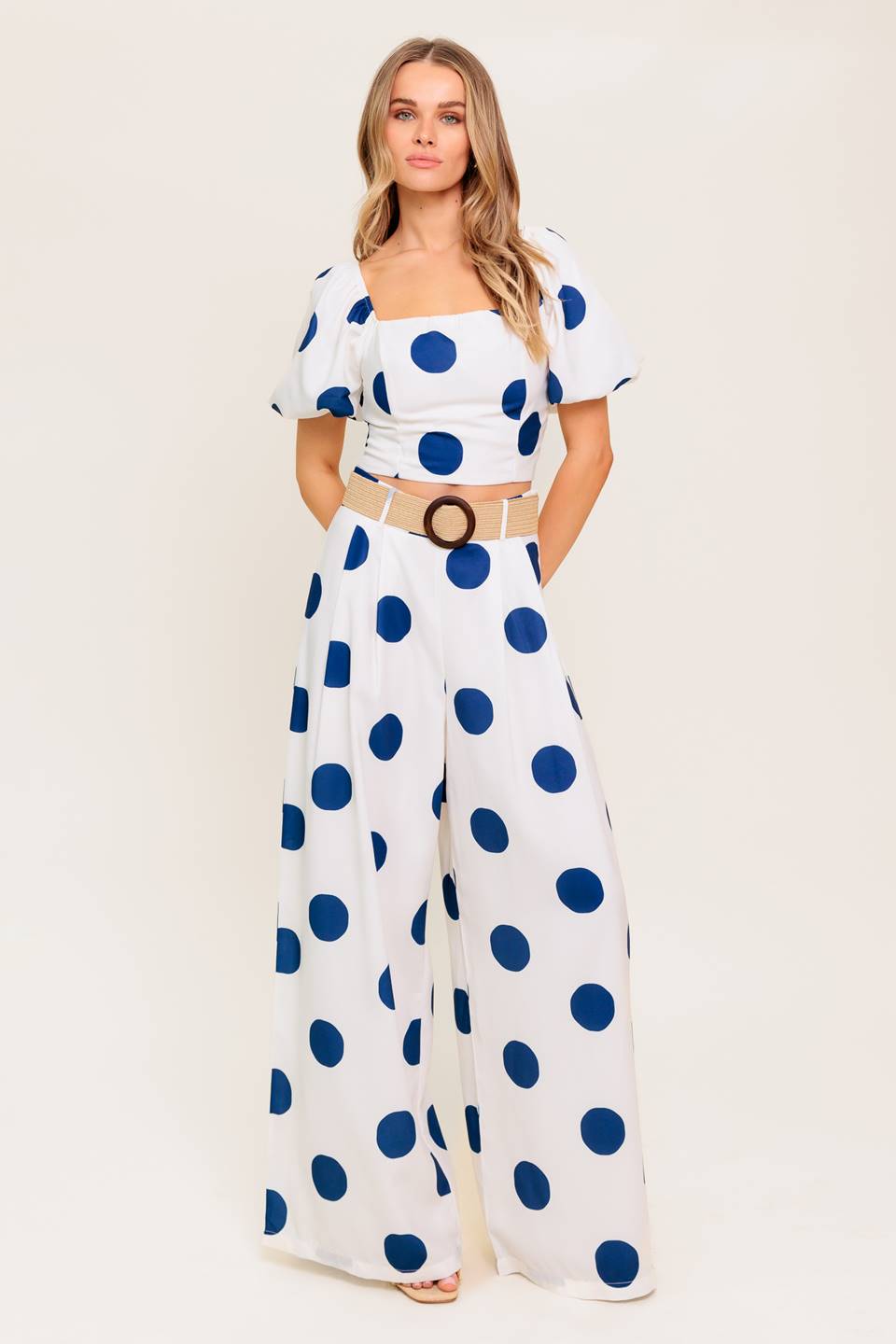 COCONUT KISS  NAVY TOP AND PANT SET