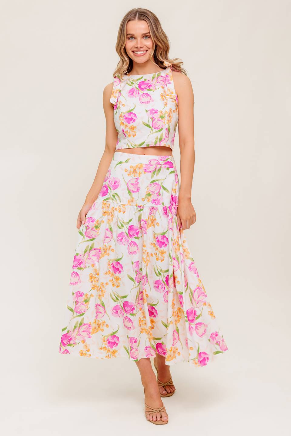 BOTANICAL BLISS WOVEN TOP AND SKIRT SET - Concordia Style Boutique