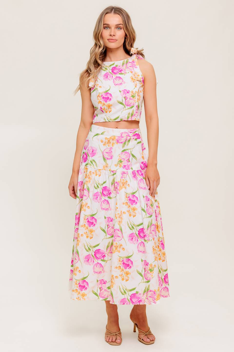 BOTANICAL BLISS WOVEN TOP AND SKIRT SET - Concordia Style Boutique