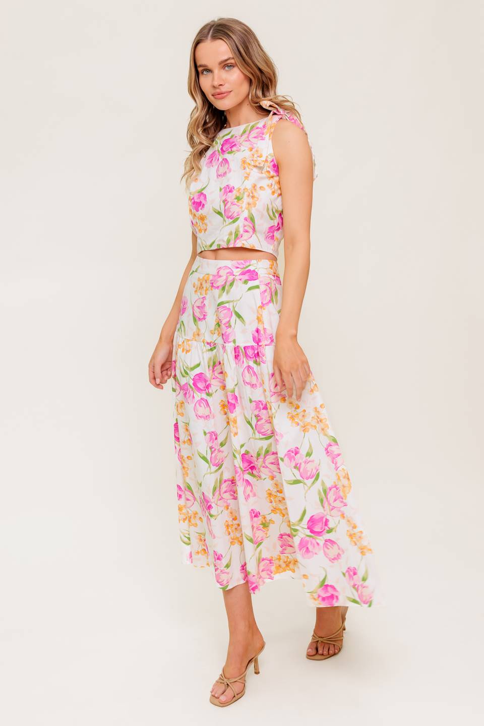 BOTANICAL BLISS WOVEN TOP AND SKIRT SET - Concordia Style Boutique