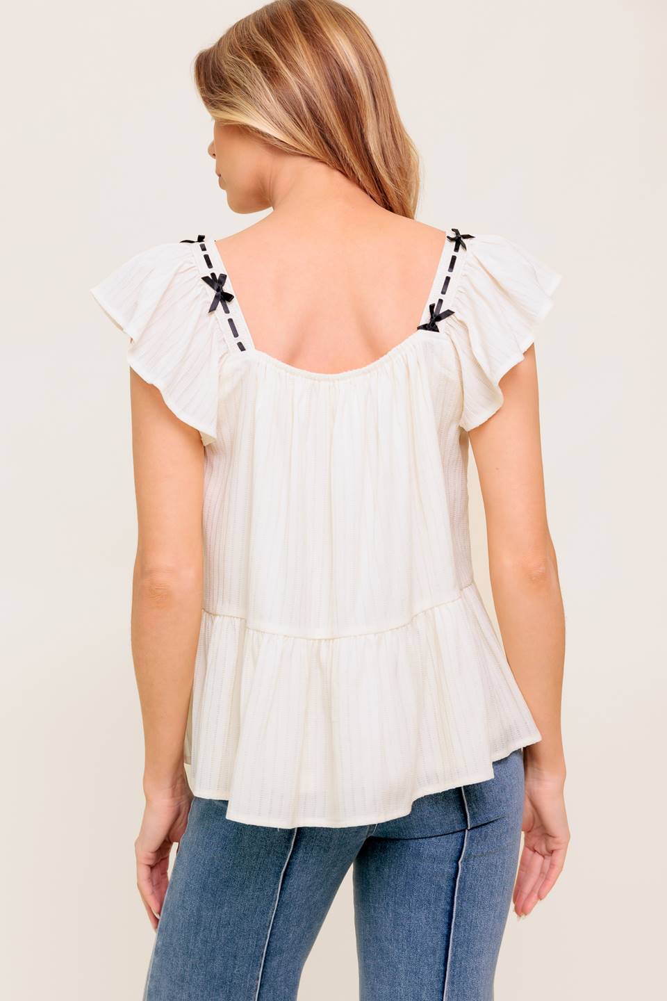 CELESTIAL CRUSH CREAM WOVEN TOP - Concordia Style Boutique