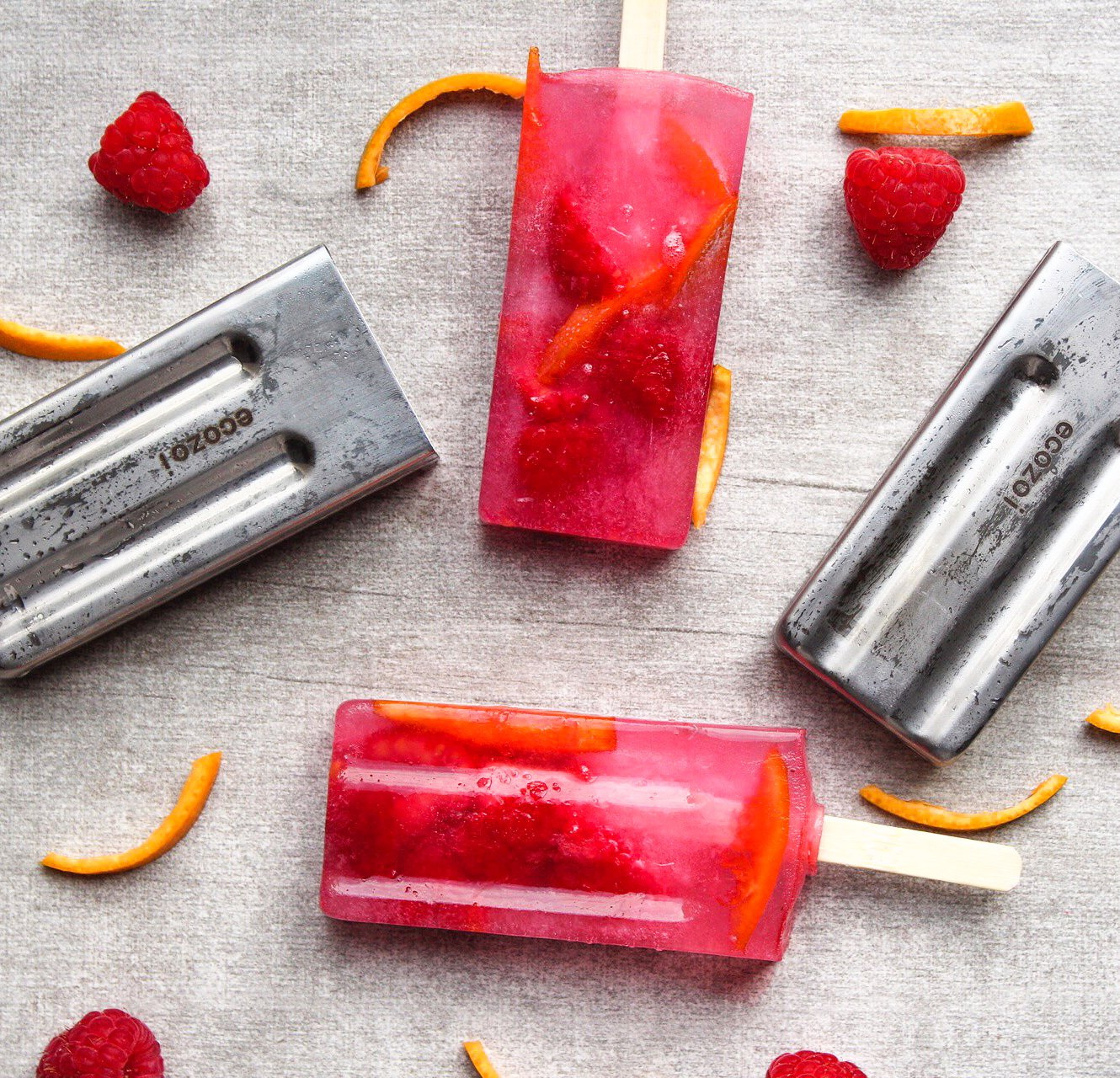 Stainless Steel Popsicle Molds, Square with Reusable Bamboo Sticks - Concordia Style Boutique