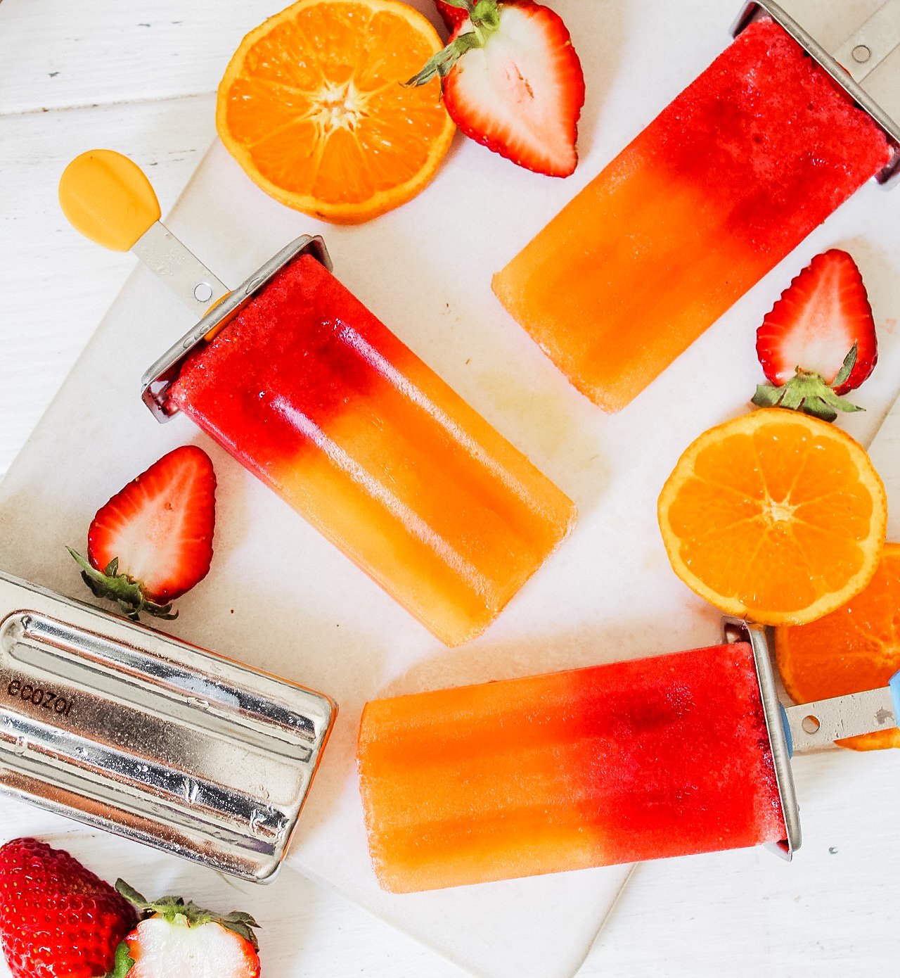 Stainless Steel Popsicle Molds and Rack, Square Shape, Steel Sticks - Concordia Style Boutique