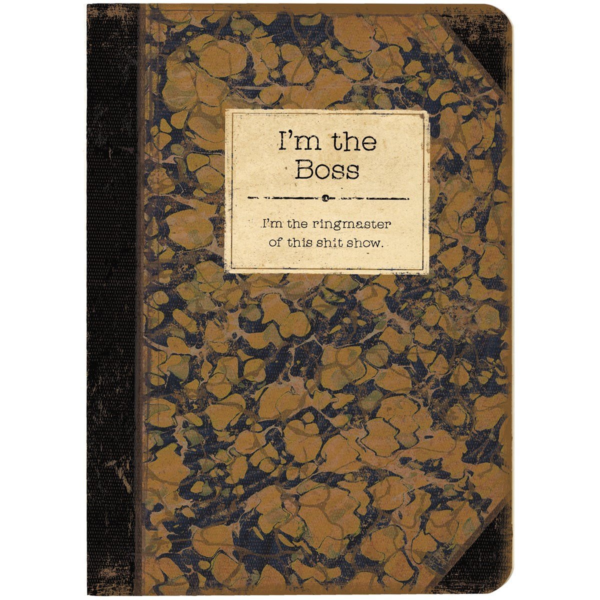 I'm The Boss Rustic Printed Journal | Lays Flat | Printed with Designs from Actual Vintage Books - Concordia Style Boutique