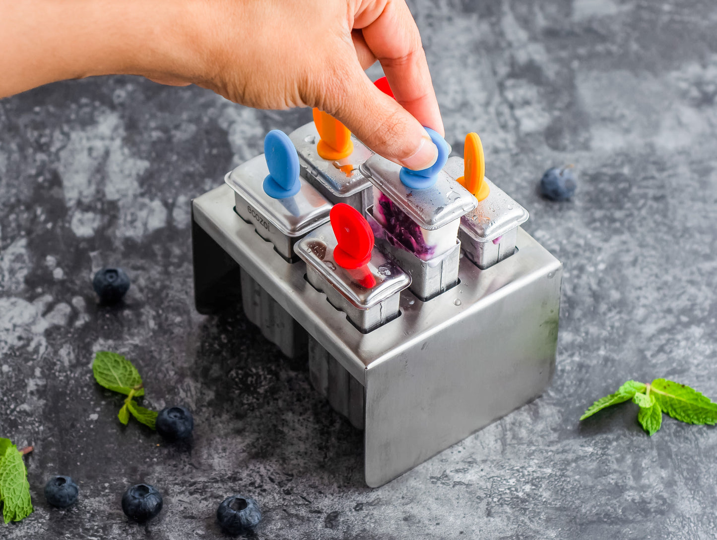 Stainless Steel Popsicle Molds, Mini Square with Stainless Steel Sticks - Concordia Style Boutique