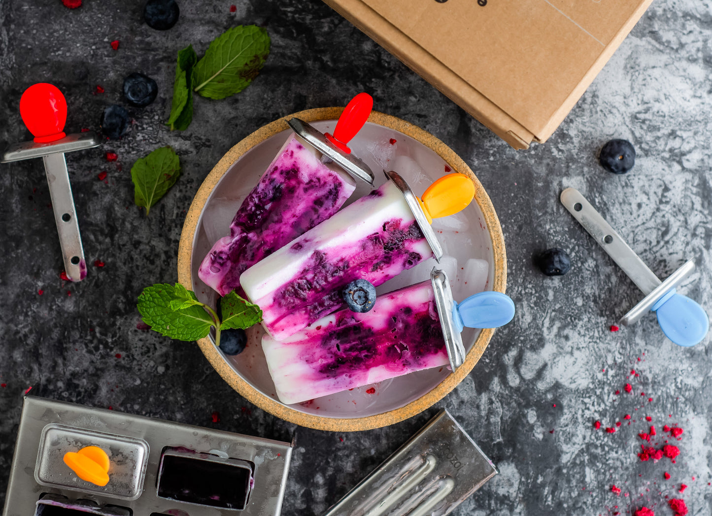 Stainless Steel Popsicle Molds, Mini Square with Stainless Steel Sticks - Concordia Style Boutique
