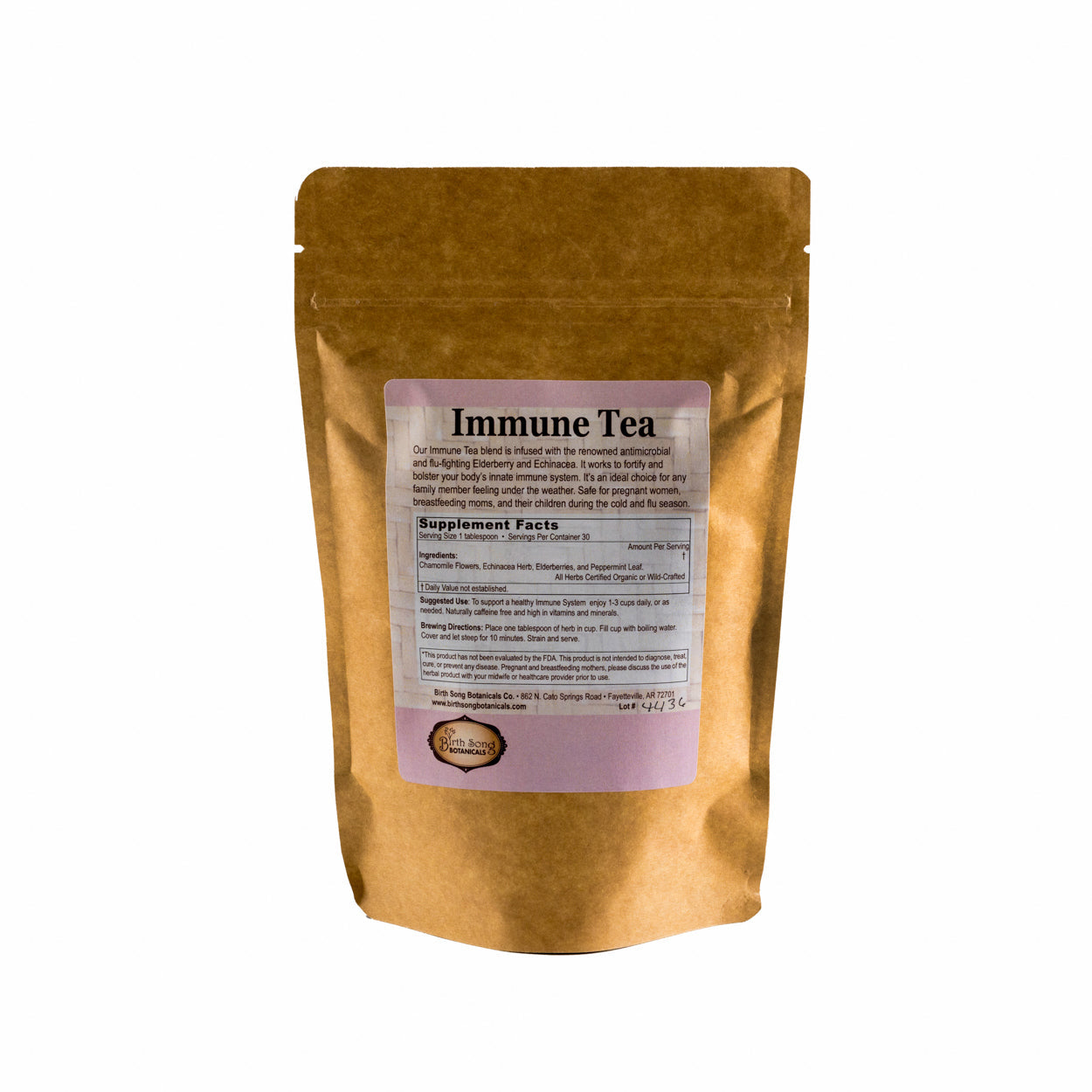 Herbal Immune Tea For Cold Season Support with Echinacea and Elderberry for Immune and Respiratory Support*, Caffeine Free, Loose Leaf 3 oz. - Concordia Style Boutique