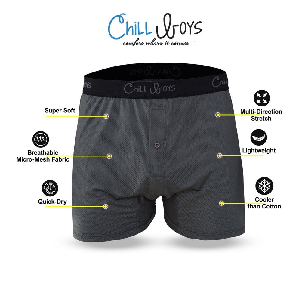 Chill Boys Performance Boxers - Cool, Soft, Breathable Men's Boxers - Concordia Style Boutique