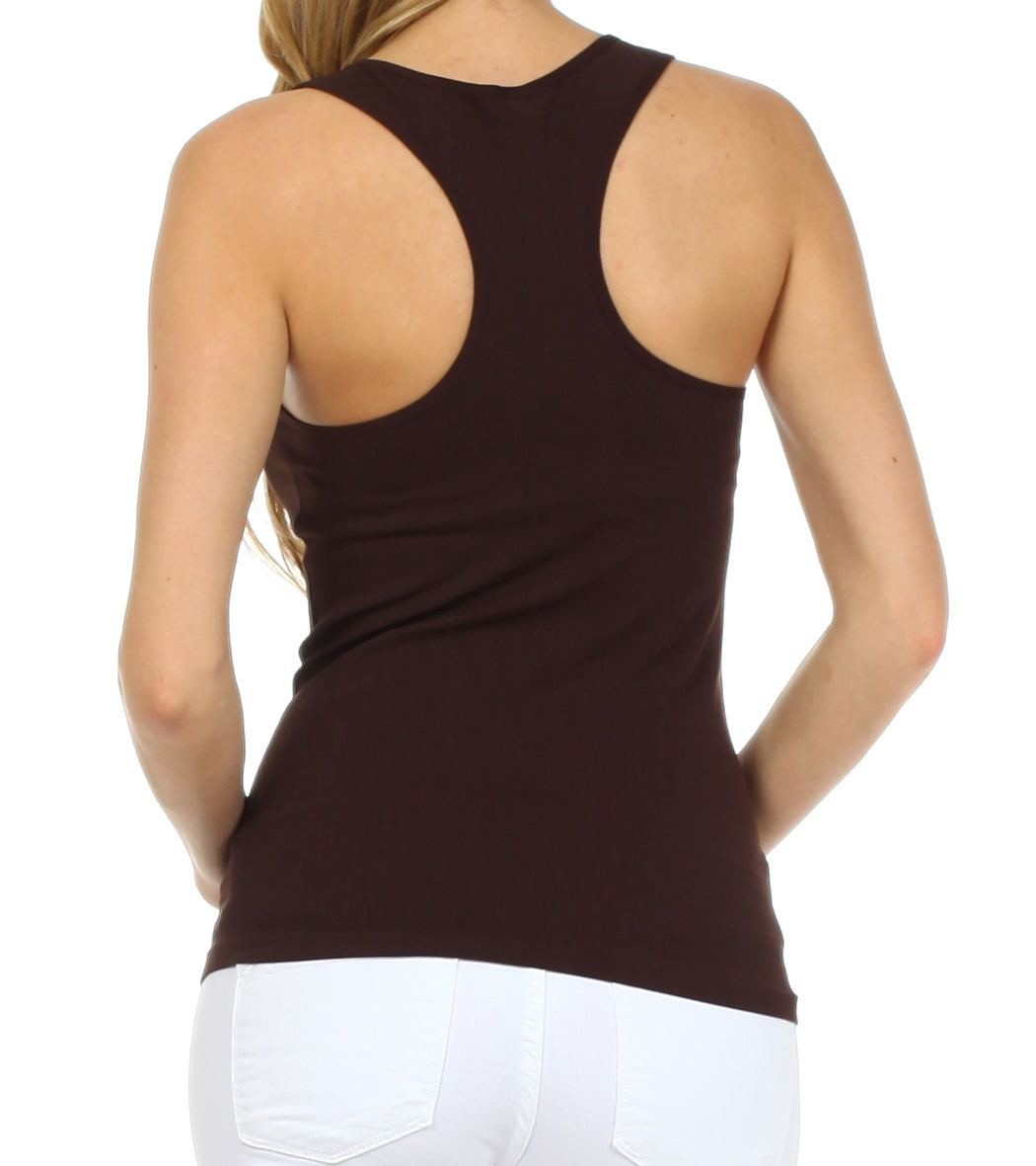 Sakkas Basics Ribbed Racerback Cami Tank Top - Concordia Style Boutique