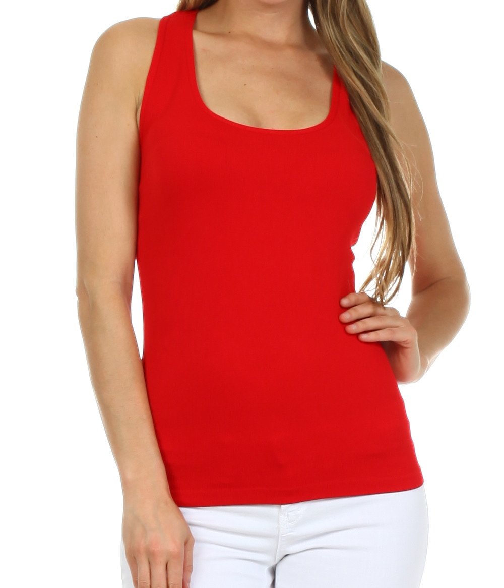 Sakkas Basics Ribbed Racerback Cami Tank Top - Concordia Style Boutique