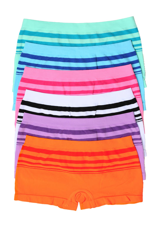 Sakkas Women's Seamless Stretch Boy Short Panties (6 Pack) - Concordia Style Boutique