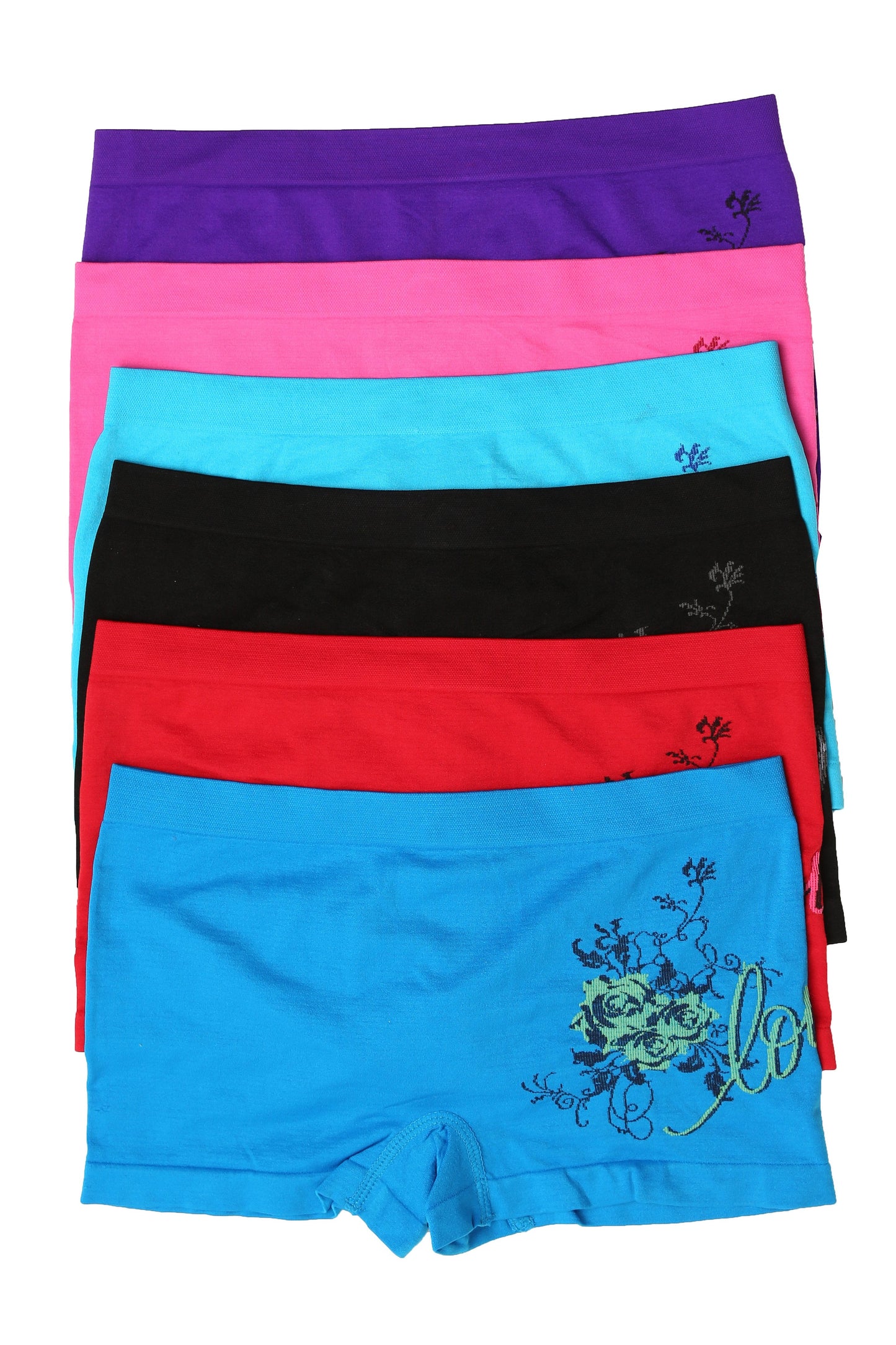 Sakkas Women's Seamless Stretch Boy Short Panties (6 Pack) - Concordia Style Boutique