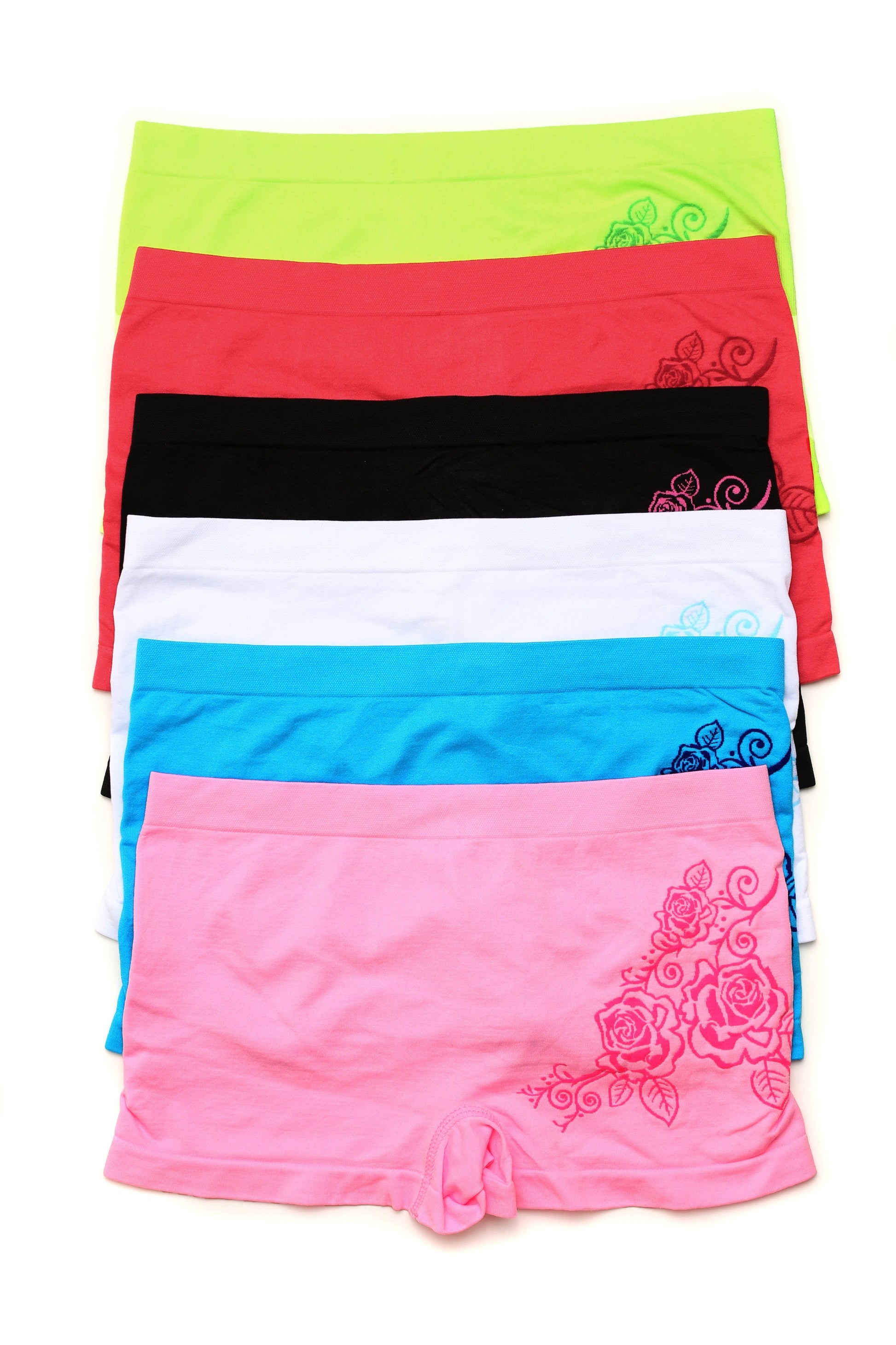 Sakkas Women's Seamless Stretch Boy Short Panties (6 Pack) - Concordia Style Boutique