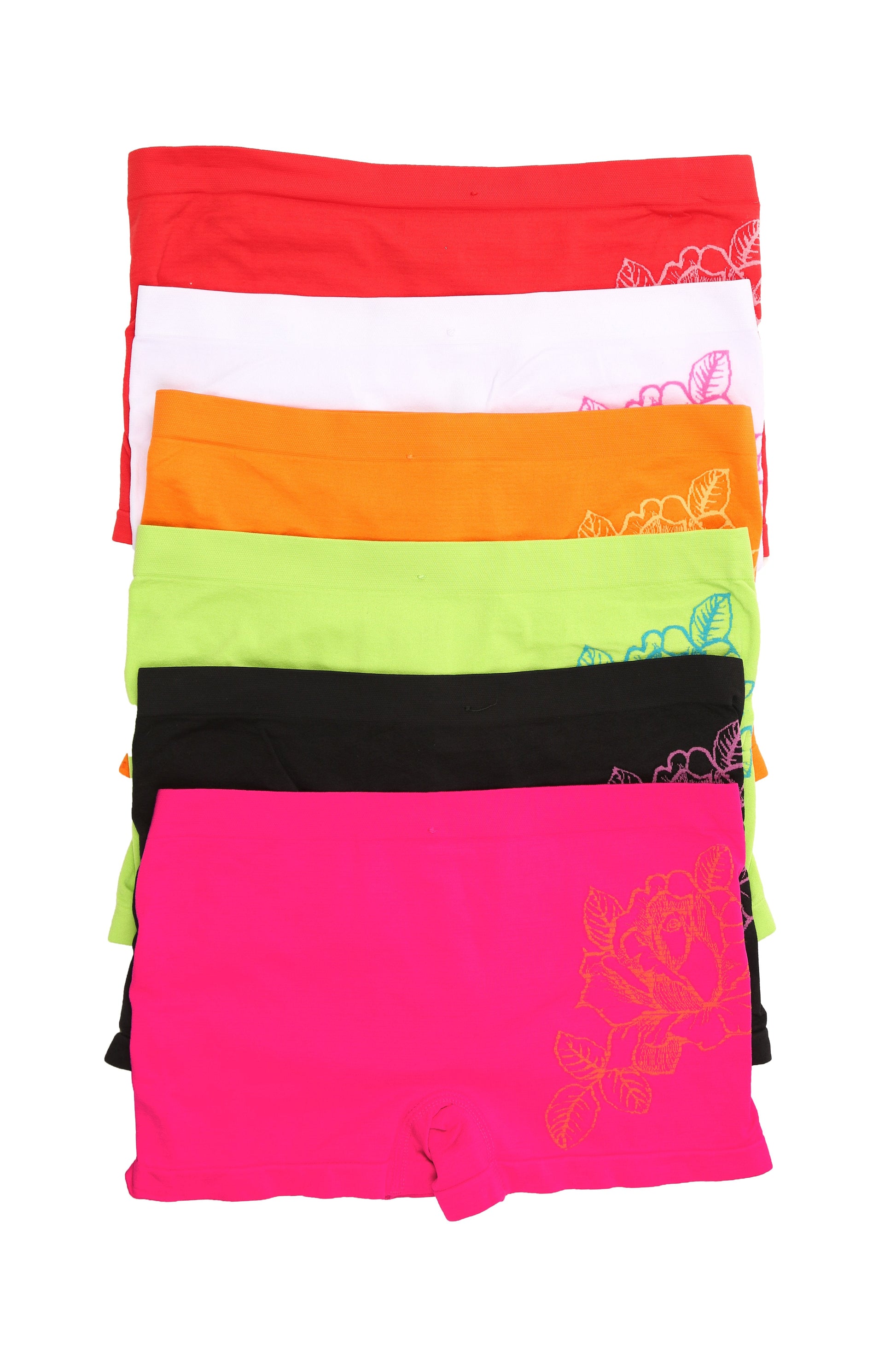 Sakkas Women's Seamless Stretch Boy Short Panties (6 Pack) - Concordia Style Boutique