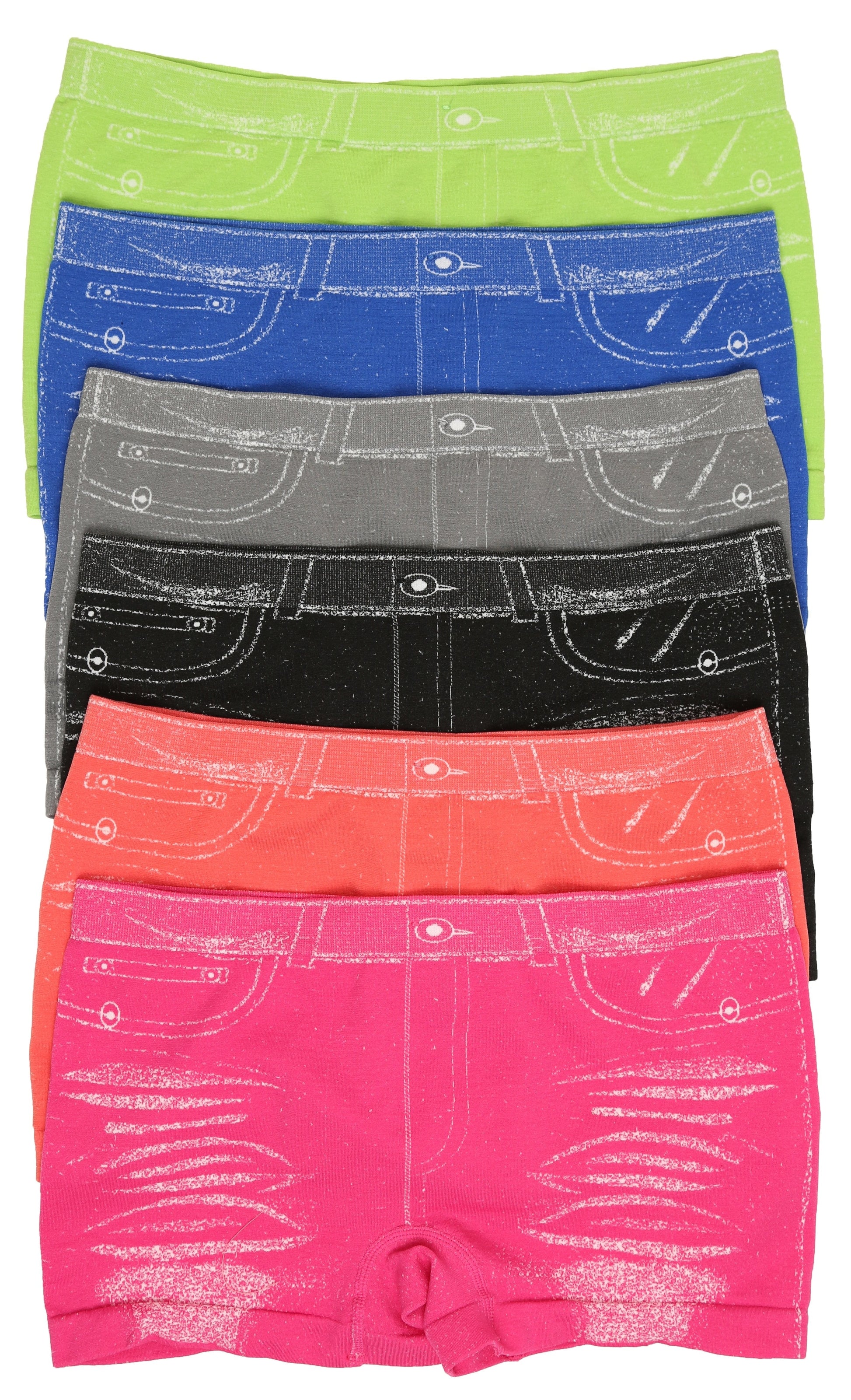 Sakkas Women's Seamless Stretch Boy Short Panties (6 Pack) - Concordia Style Boutique