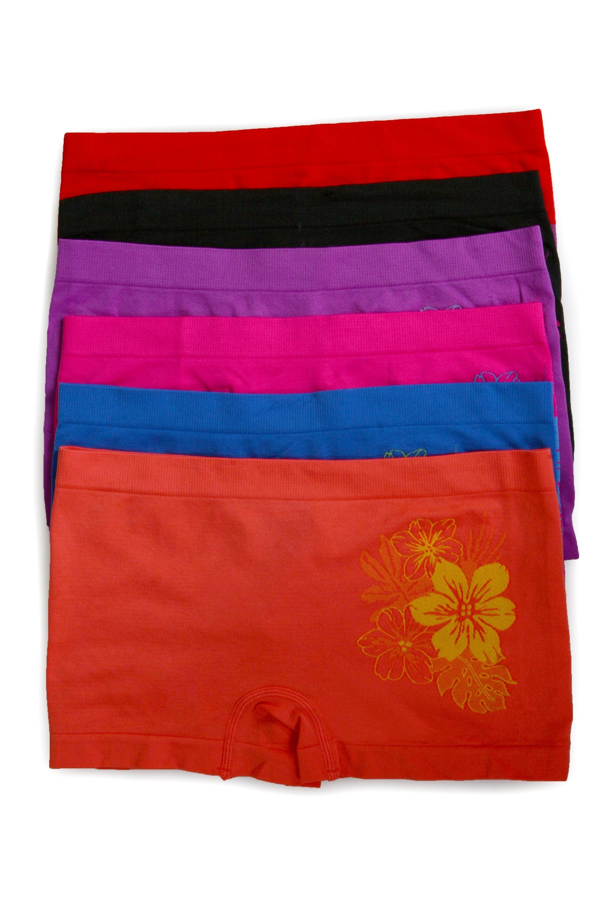 Sakkas Women's Seamless Stretch Boy Short Panties (6 Pack) - Concordia Style Boutique