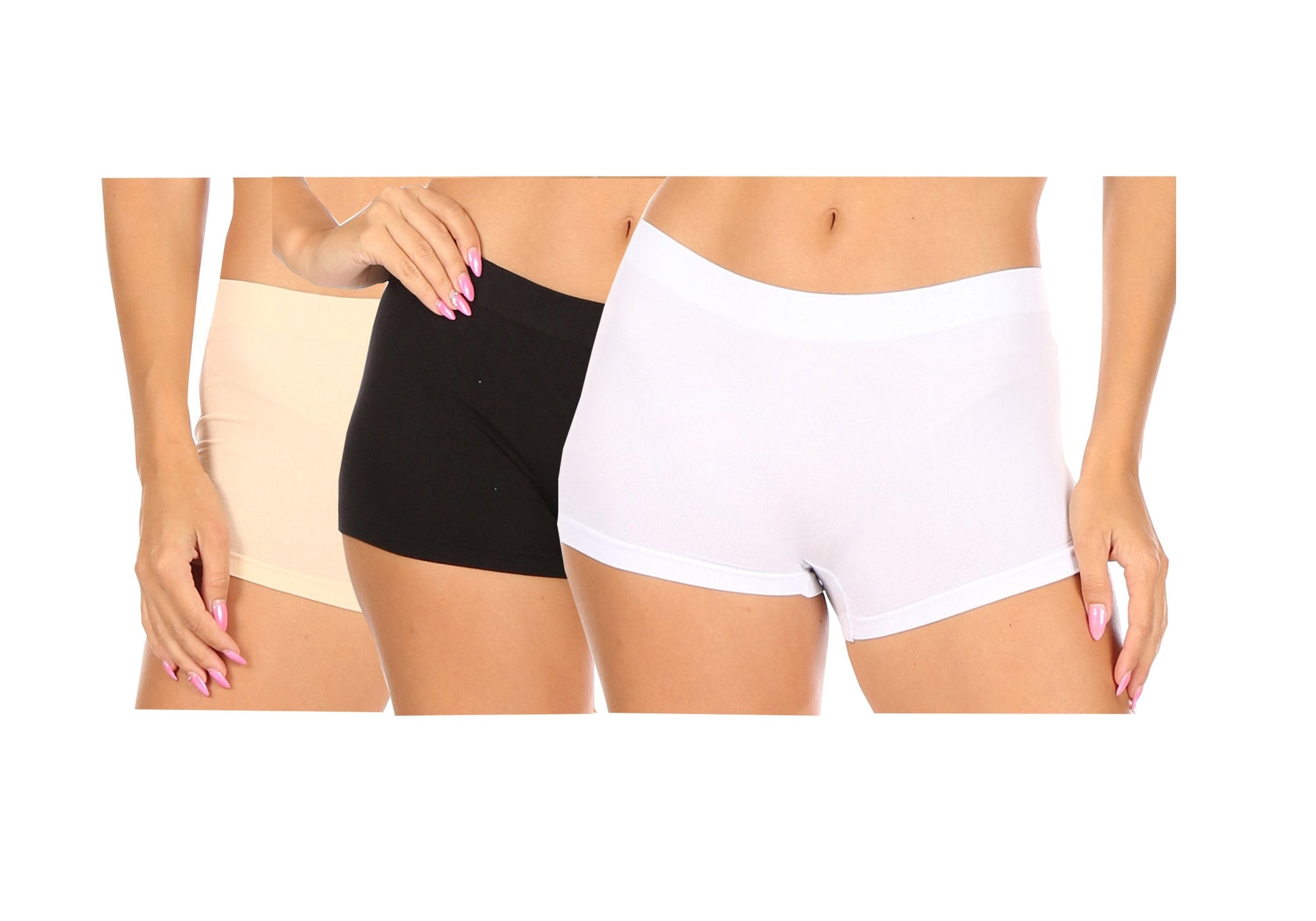 Sakkas Women's Seamless Stretch Boy Short Panties (6 Pack) - Concordia Style Boutique