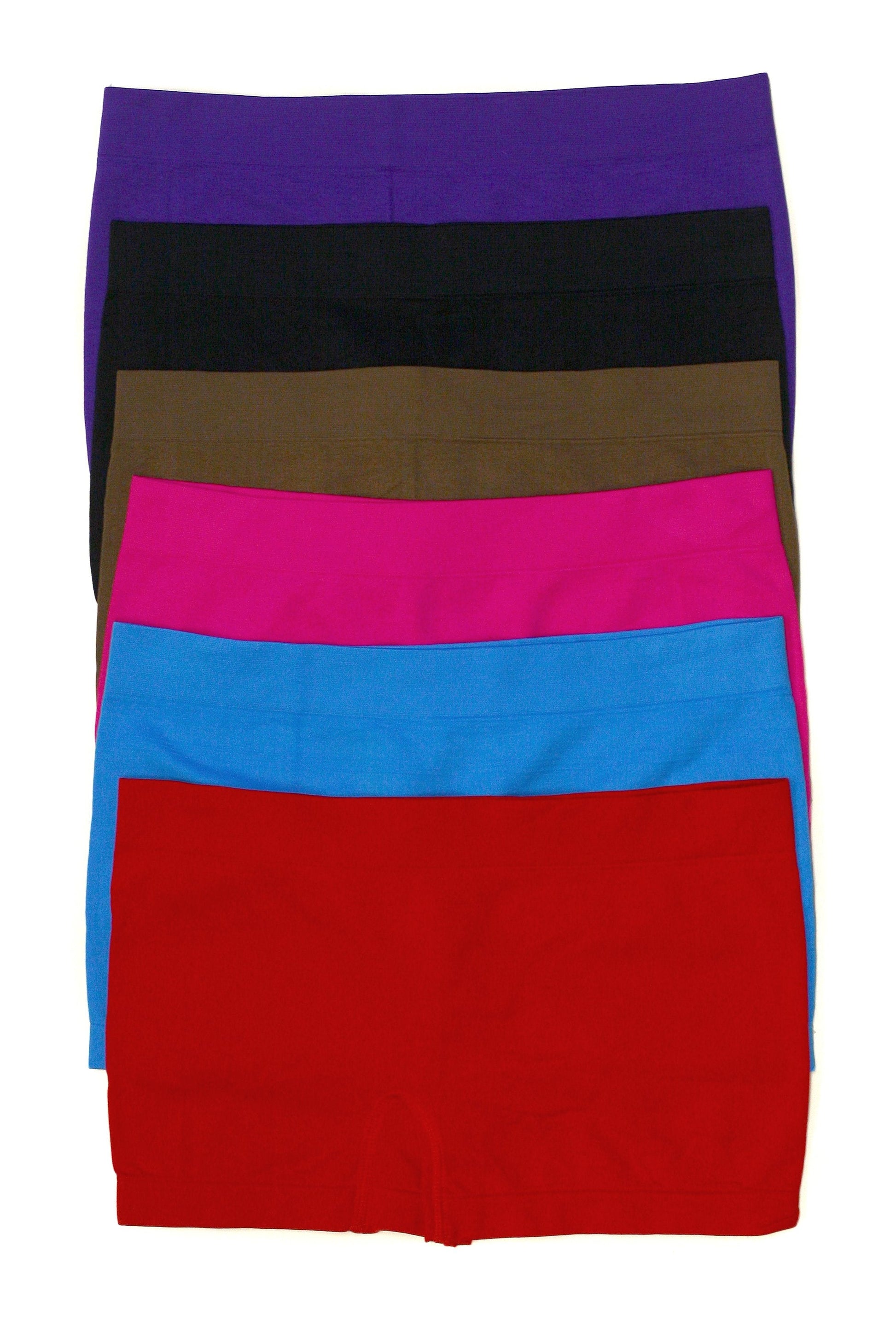 Sakkas Women's Seamless Stretch Boy Short Panties (6 Pack) - Concordia Style Boutique