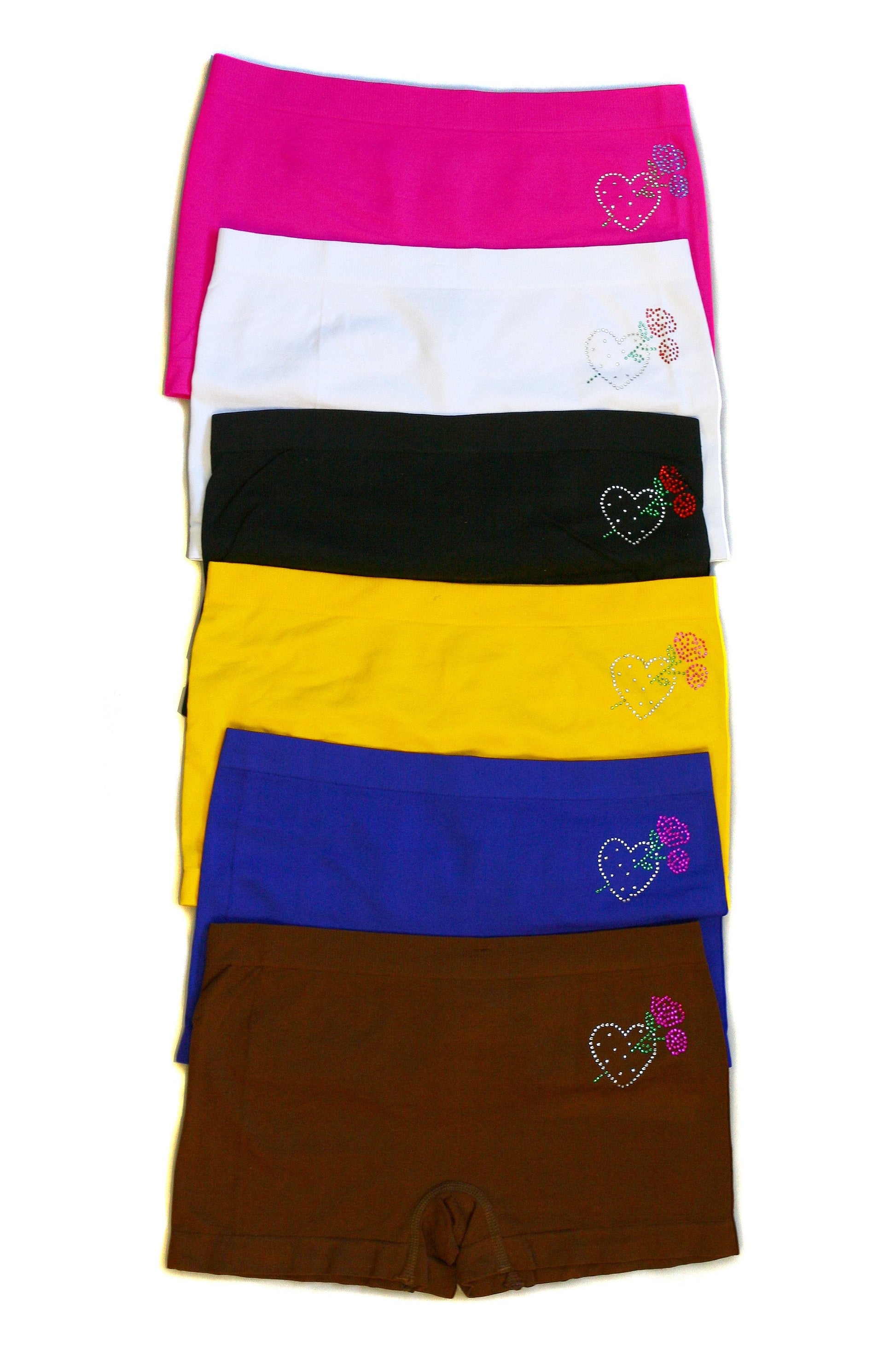 Sakkas Women's Seamless Stretch Boy Short Panties (6 Pack) - Concordia Style Boutique