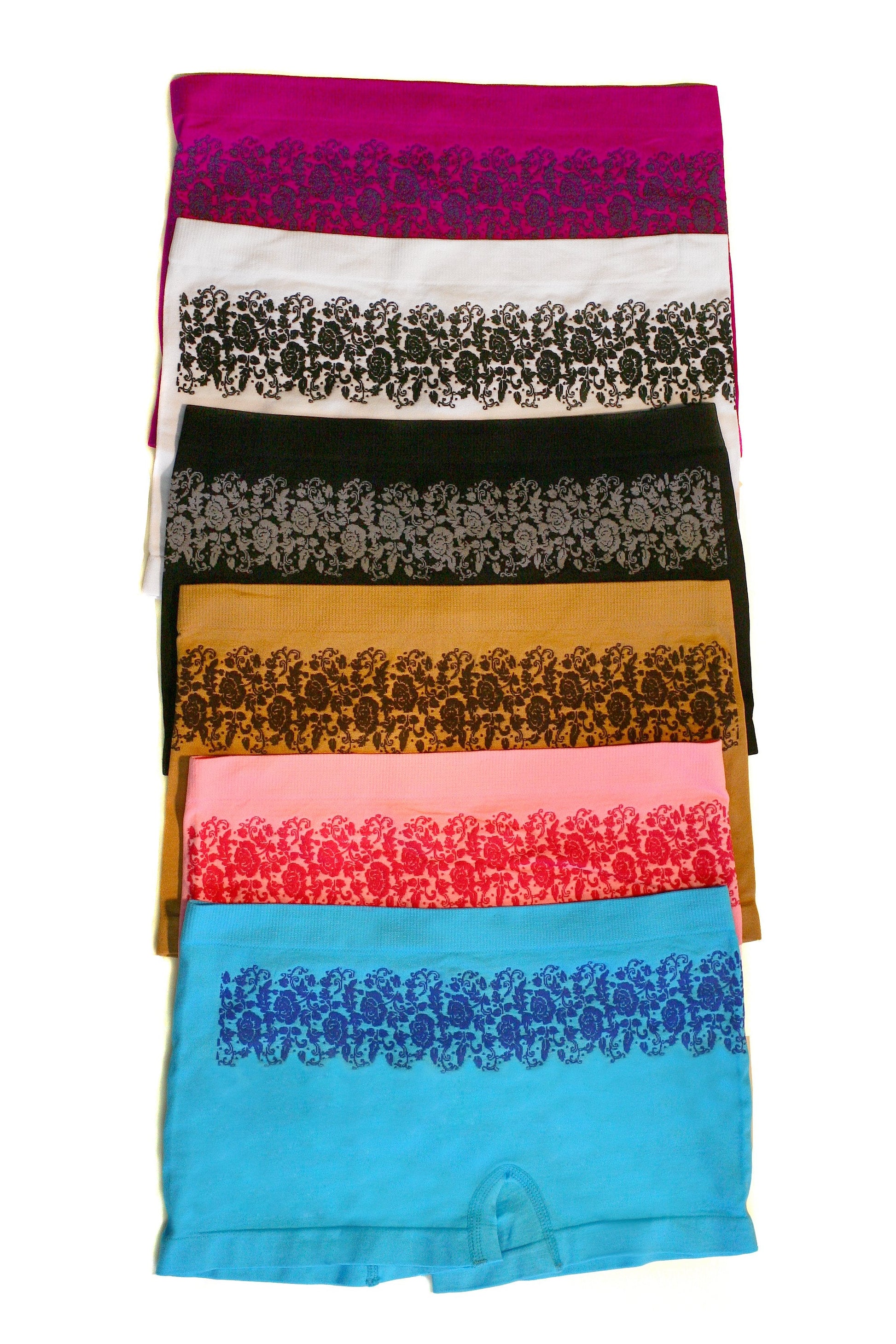 Sakkas Women's Seamless Stretch Boy Short Panties (6 Pack) - Concordia Style Boutique