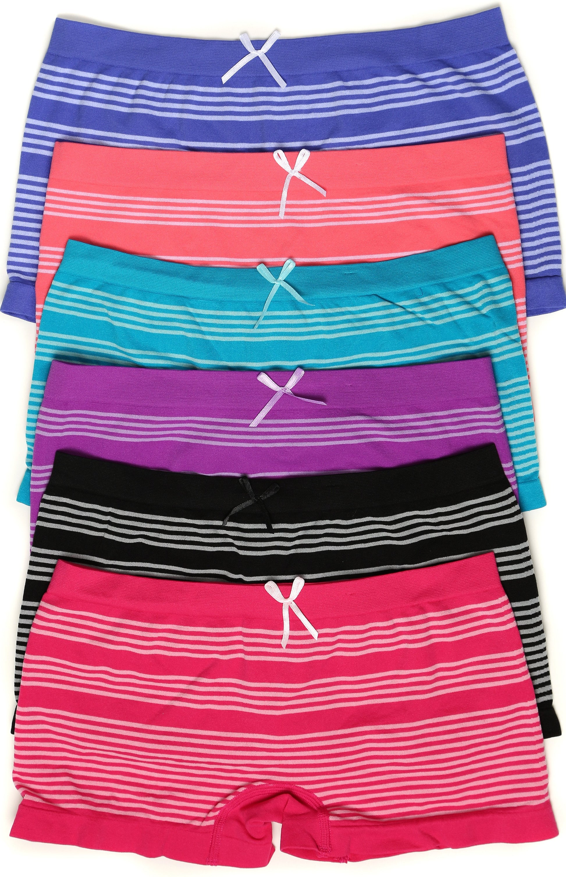 Sakkas Women's Seamless Stretch Boy Short Panties (6 Pack) - Concordia Style Boutique