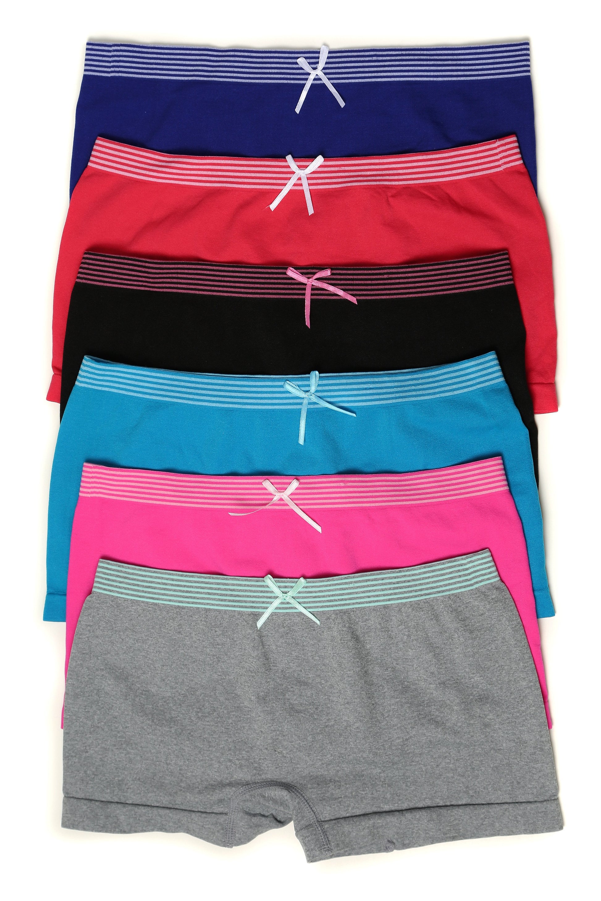 Sakkas Women's Seamless Stretch Boy Short Panties (6 Pack) - Concordia Style Boutique