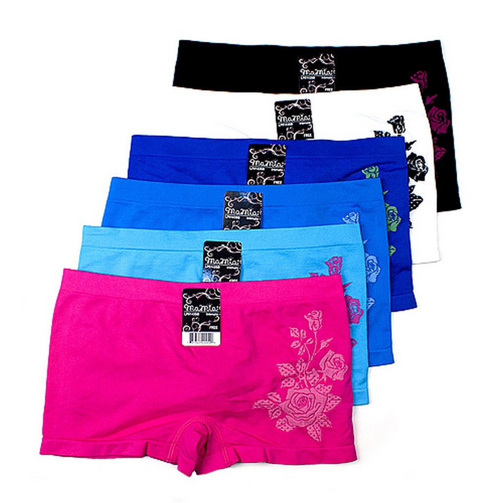 Sakkas Women's Seamless Stretch Boy Short Panties (6 Pack) - Concordia Style Boutique
