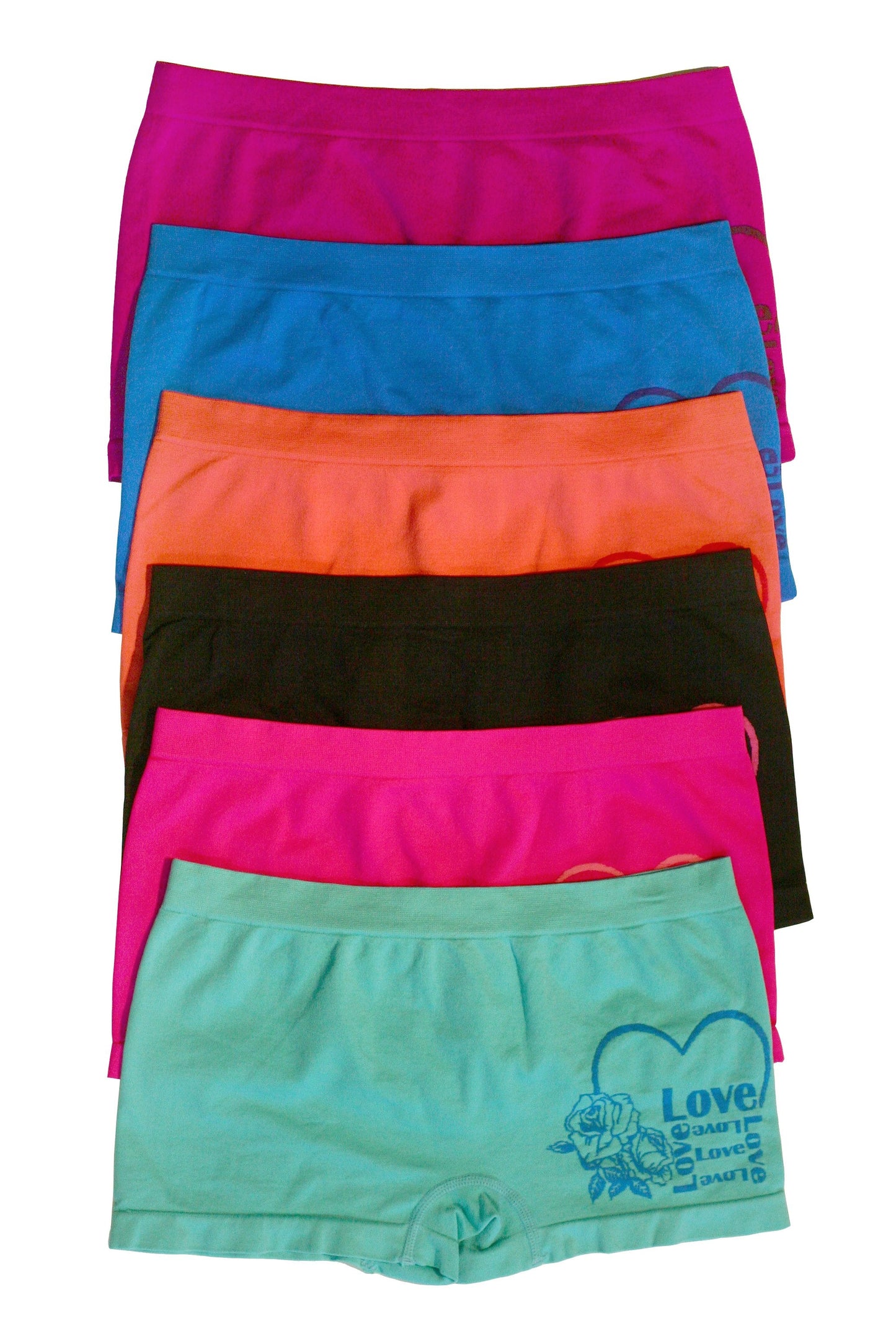 Sakkas Women's Seamless Stretch Boy Short Panties (6 Pack) - Concordia Style Boutique