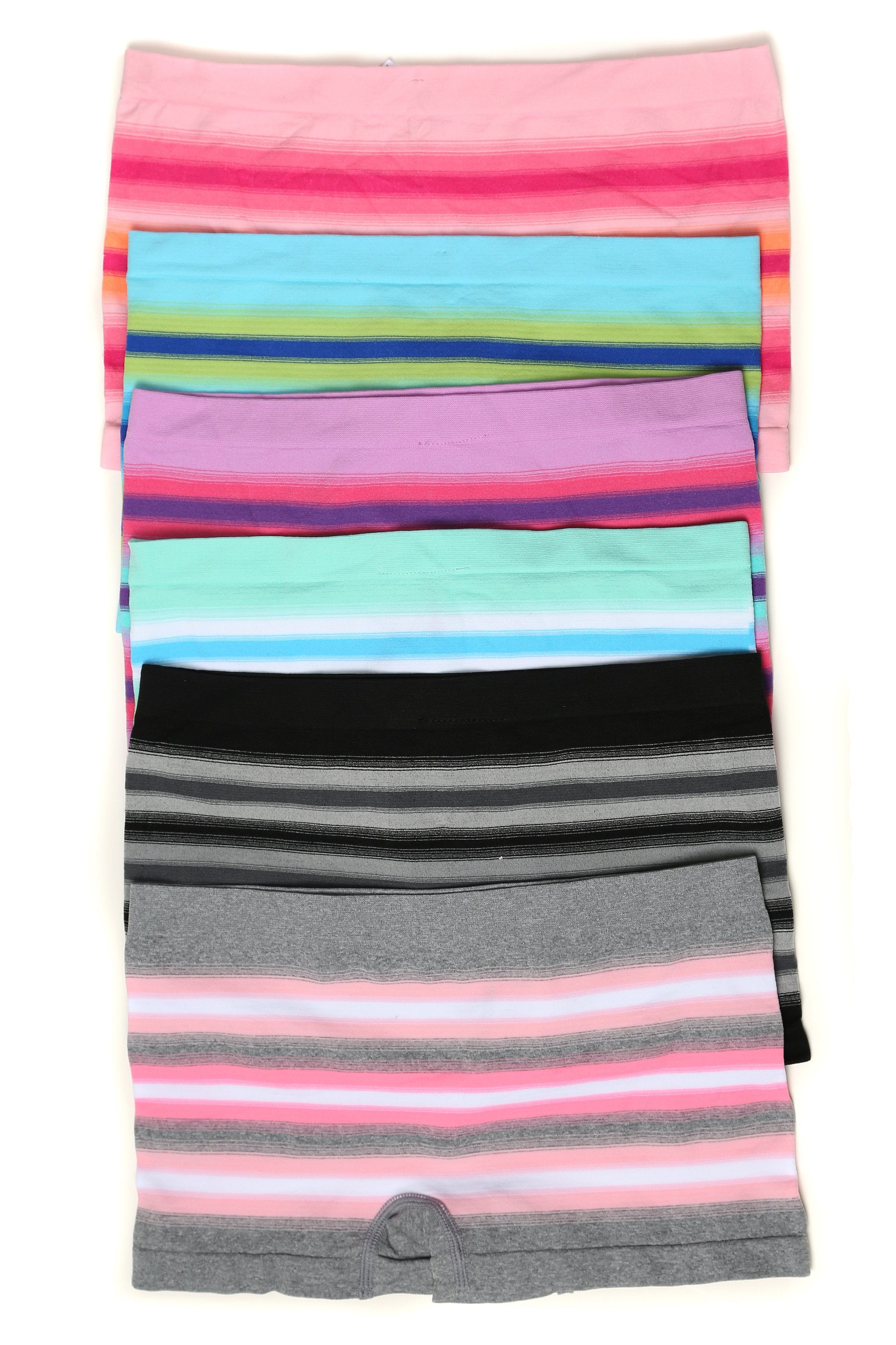 Sakkas Women's Seamless Stretch Boy Short Panties (6 Pack) - Concordia Style Boutique