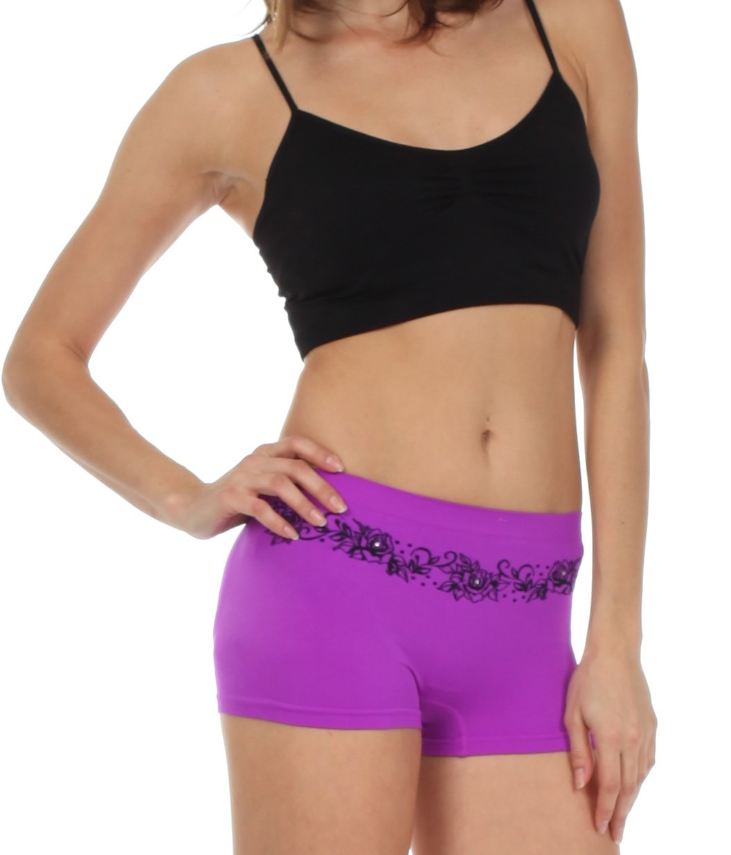 Sakkas Women's Seamless Stretch Boy Short Panties (6 Pack) - Concordia Style Boutique