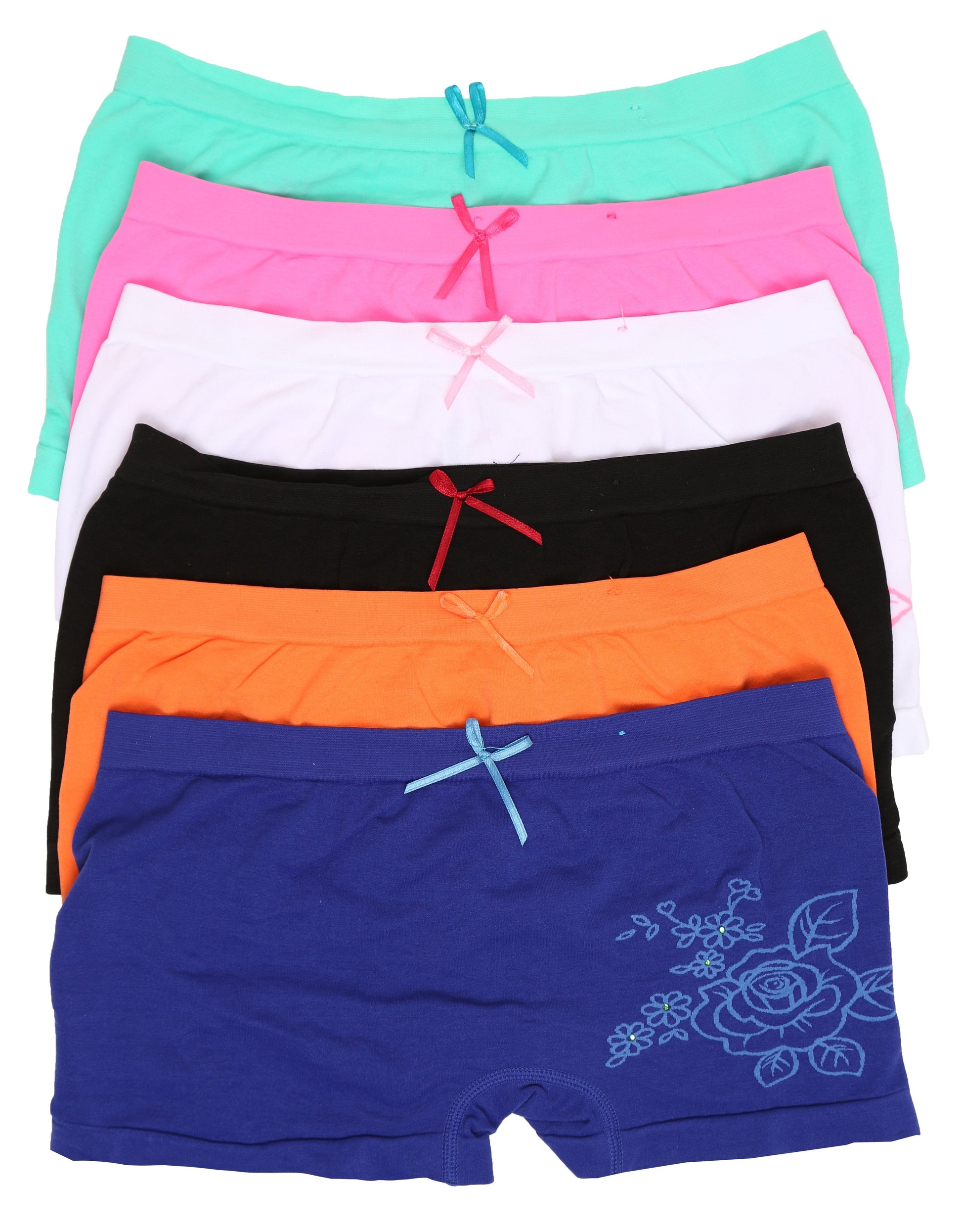 Sakkas Women's Seamless Stretch Boy Short Panties (6 Pack) - Concordia Style Boutique