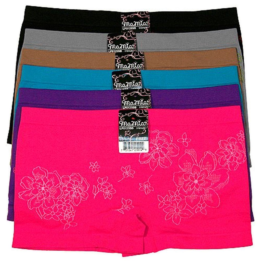 Sakkas Women's Seamless Stretch Boy Short Panties (6 Pack) - Concordia Style Boutique