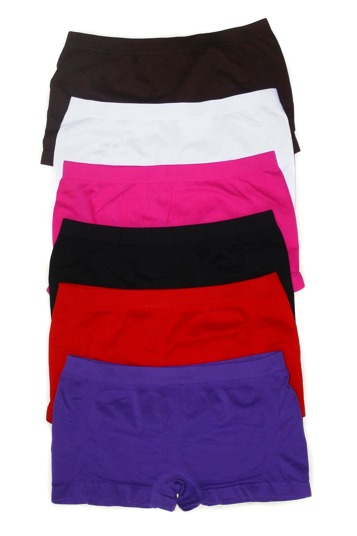 Sakkas Women's Seamless Stretch Boy Short Panties (6 Pack) - Concordia Style Boutique