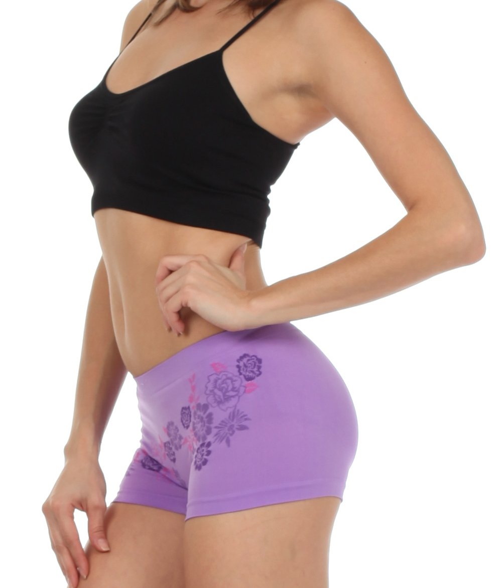 Sakkas Women's Seamless Stretch Boy Short Panties (6 Pack) - Concordia Style Boutique