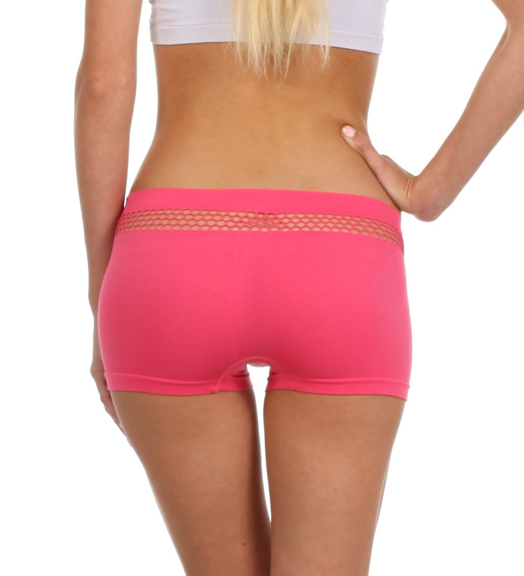 Sakkas Women's Seamless Stretch Boy Short Panties (6 Pack) - Concordia Style Boutique