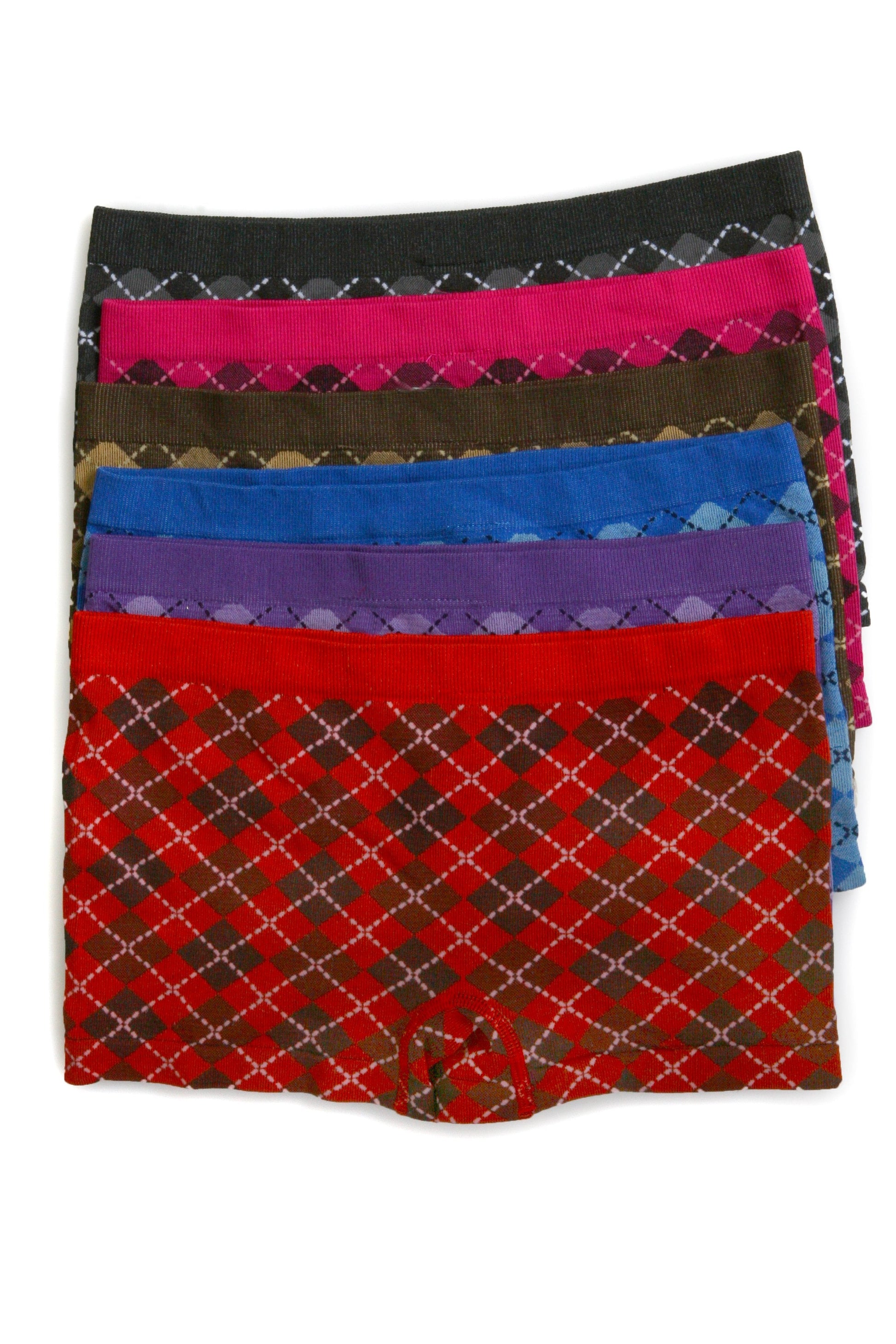 Sakkas Women's Seamless Stretch Boy Short Panties (6 Pack) - Concordia Style Boutique