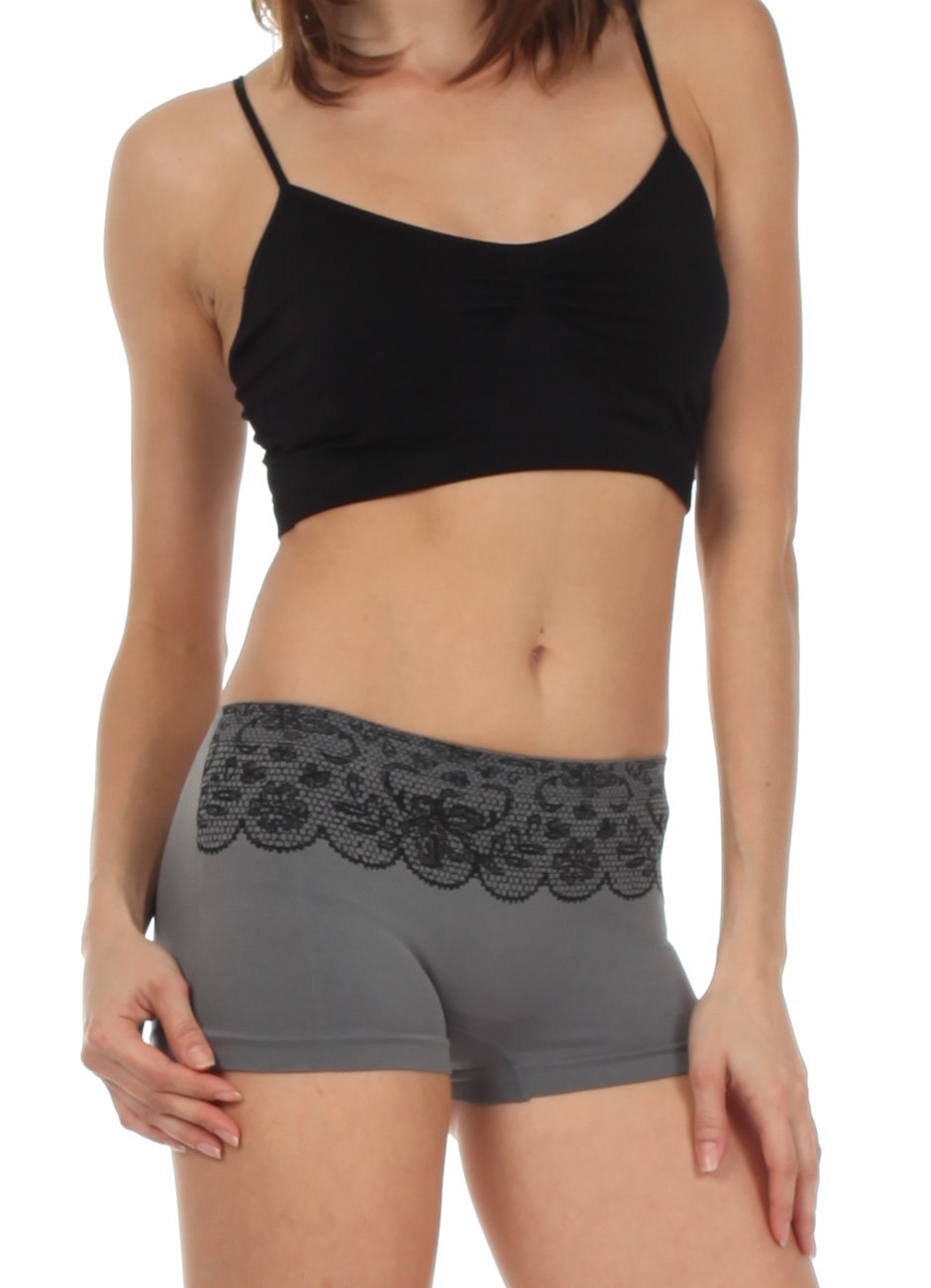 Sakkas Women's Seamless Stretch Boy Short Panties (6 Pack) - Concordia Style Boutique