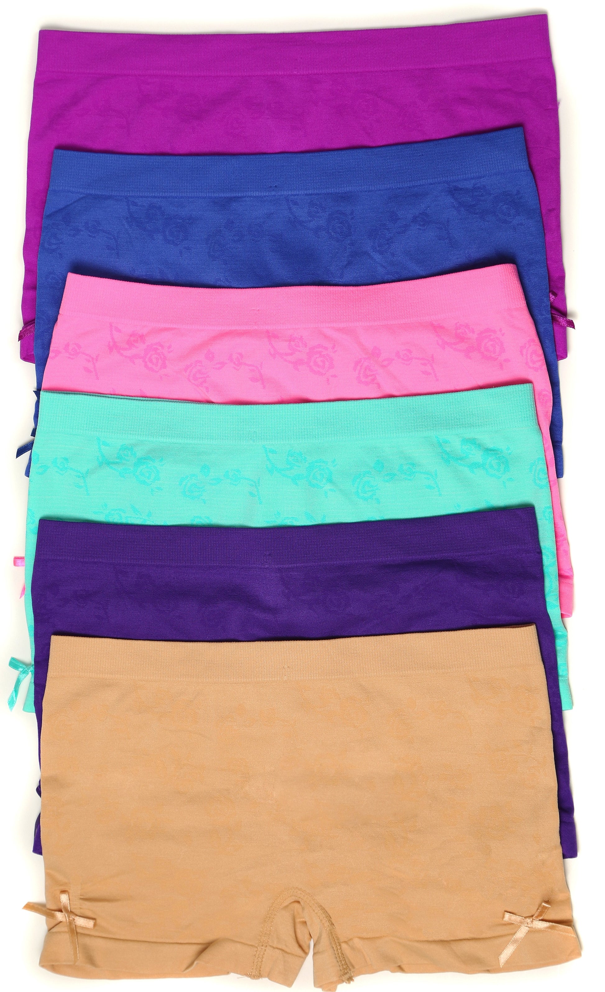 Sakkas Women's Seamless Stretch Boy Short Panties (6 Pack) - Concordia Style Boutique