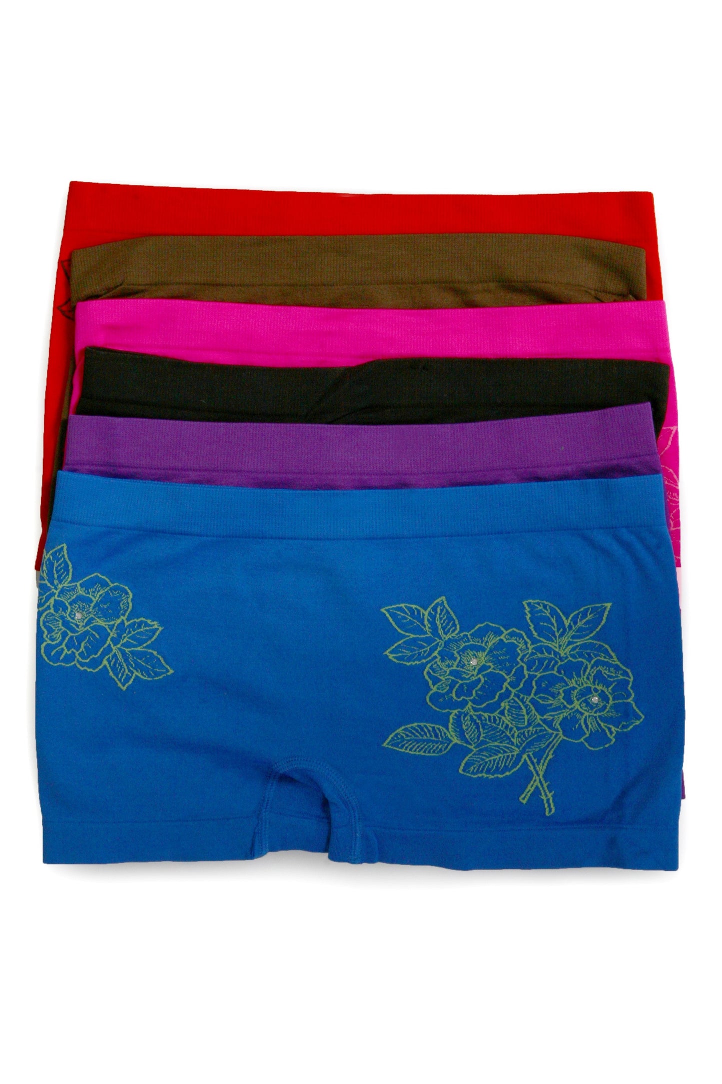 Sakkas Women's Seamless Stretch Boy Short Panties (6 Pack) - Concordia Style Boutique