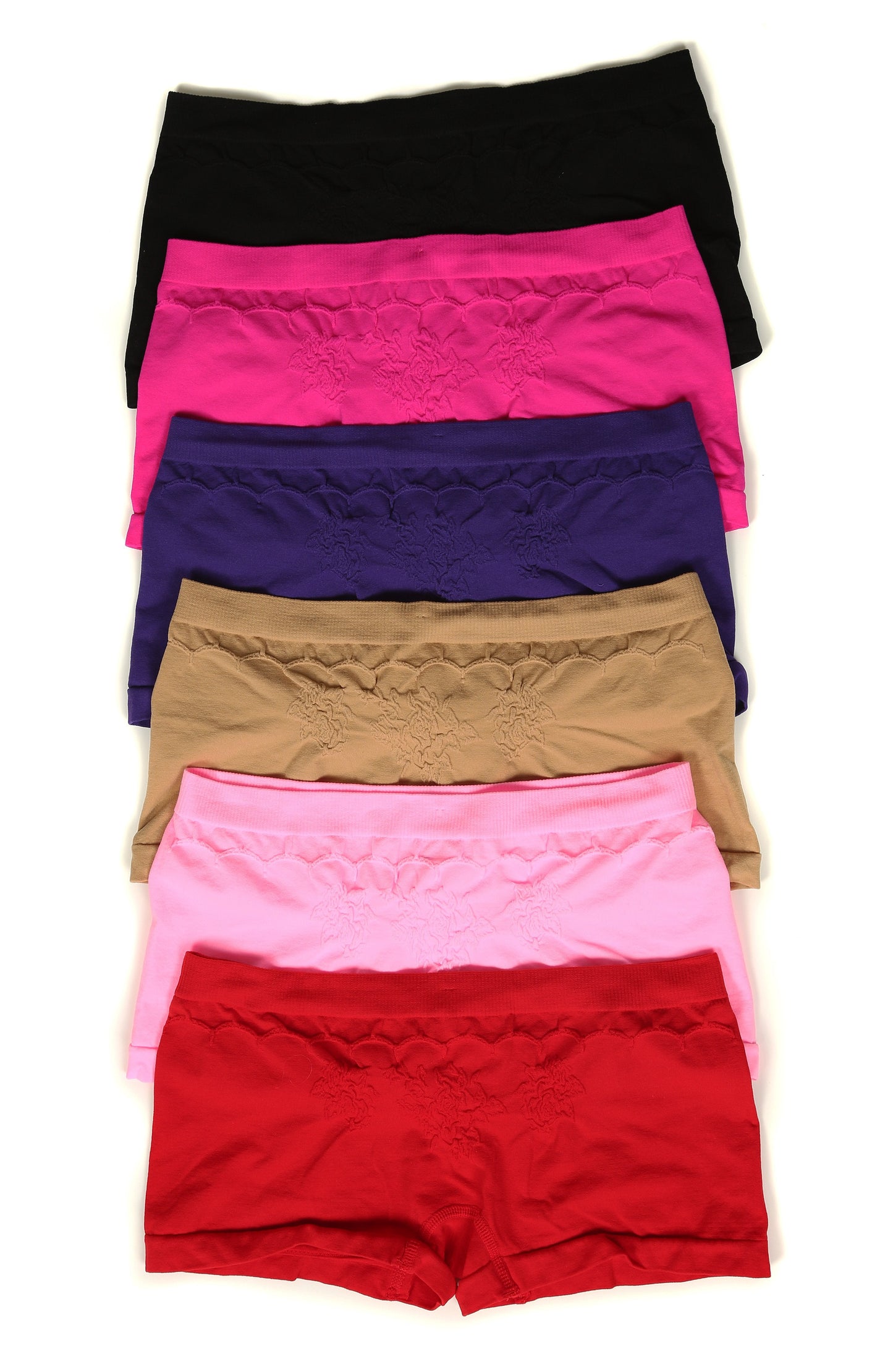 Sakkas Women's Seamless Stretch Boy Short Panties (6 Pack) - Concordia Style Boutique