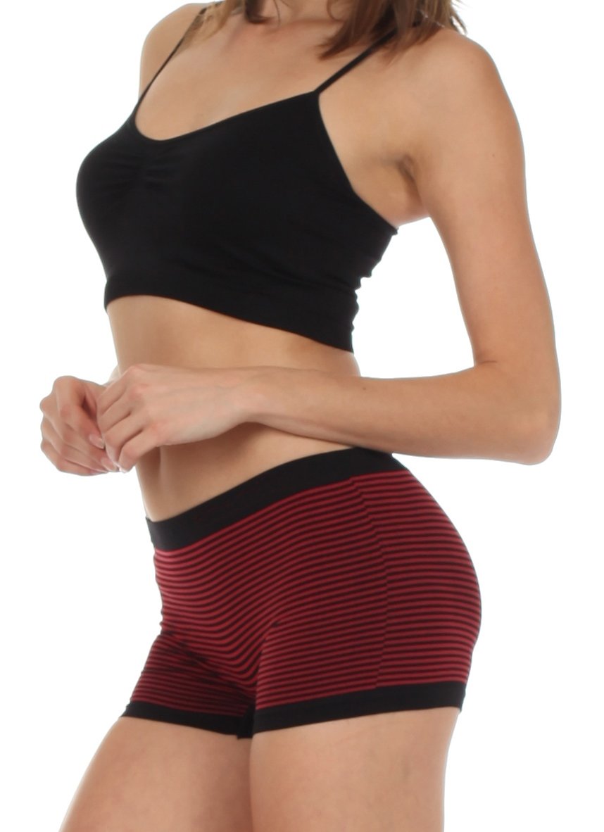 Sakkas Women's Seamless Stretch Boy Short Panties (6 Pack) - Concordia Style Boutique