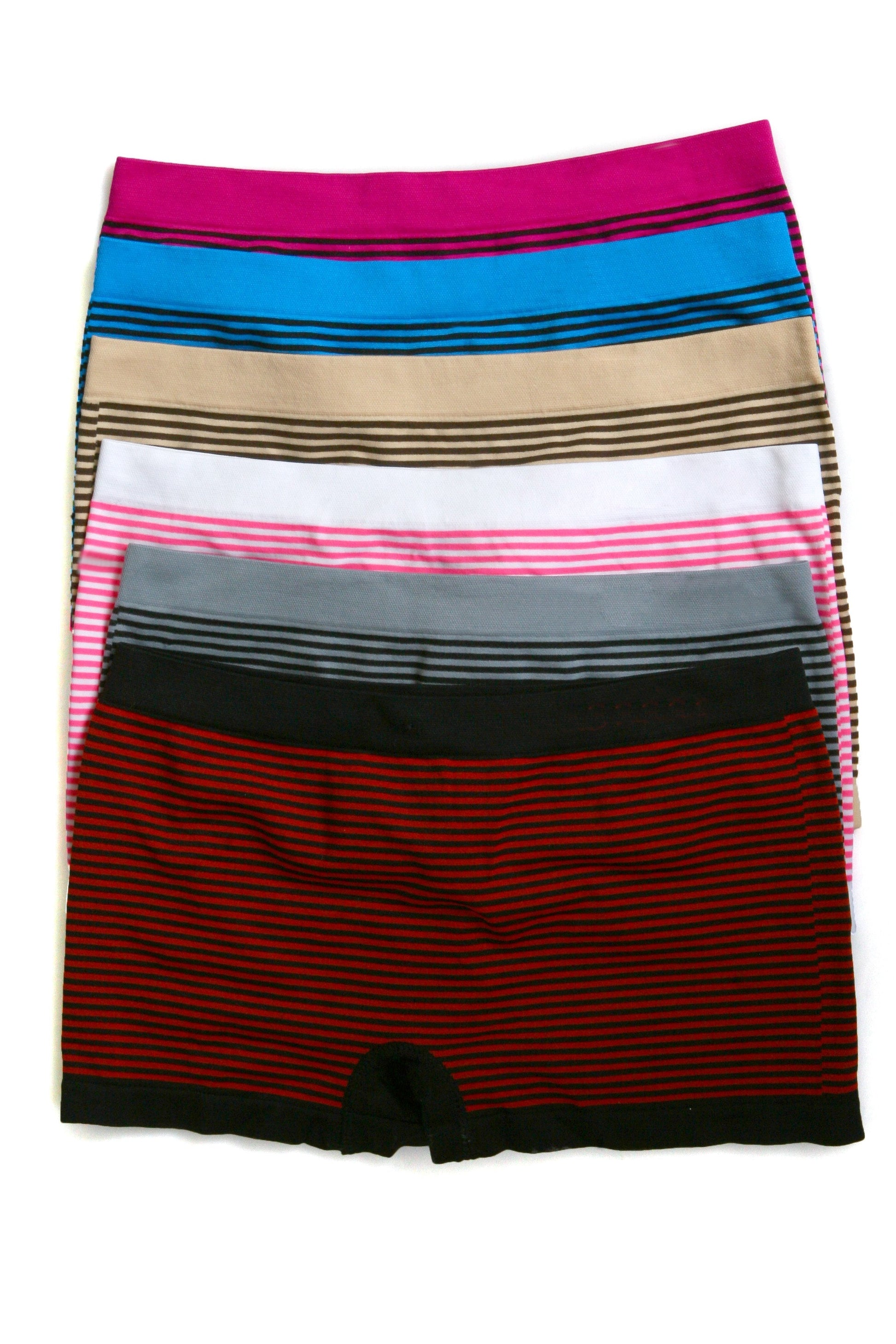 Sakkas Women's Seamless Stretch Boy Short Panties (6 Pack) - Concordia Style Boutique