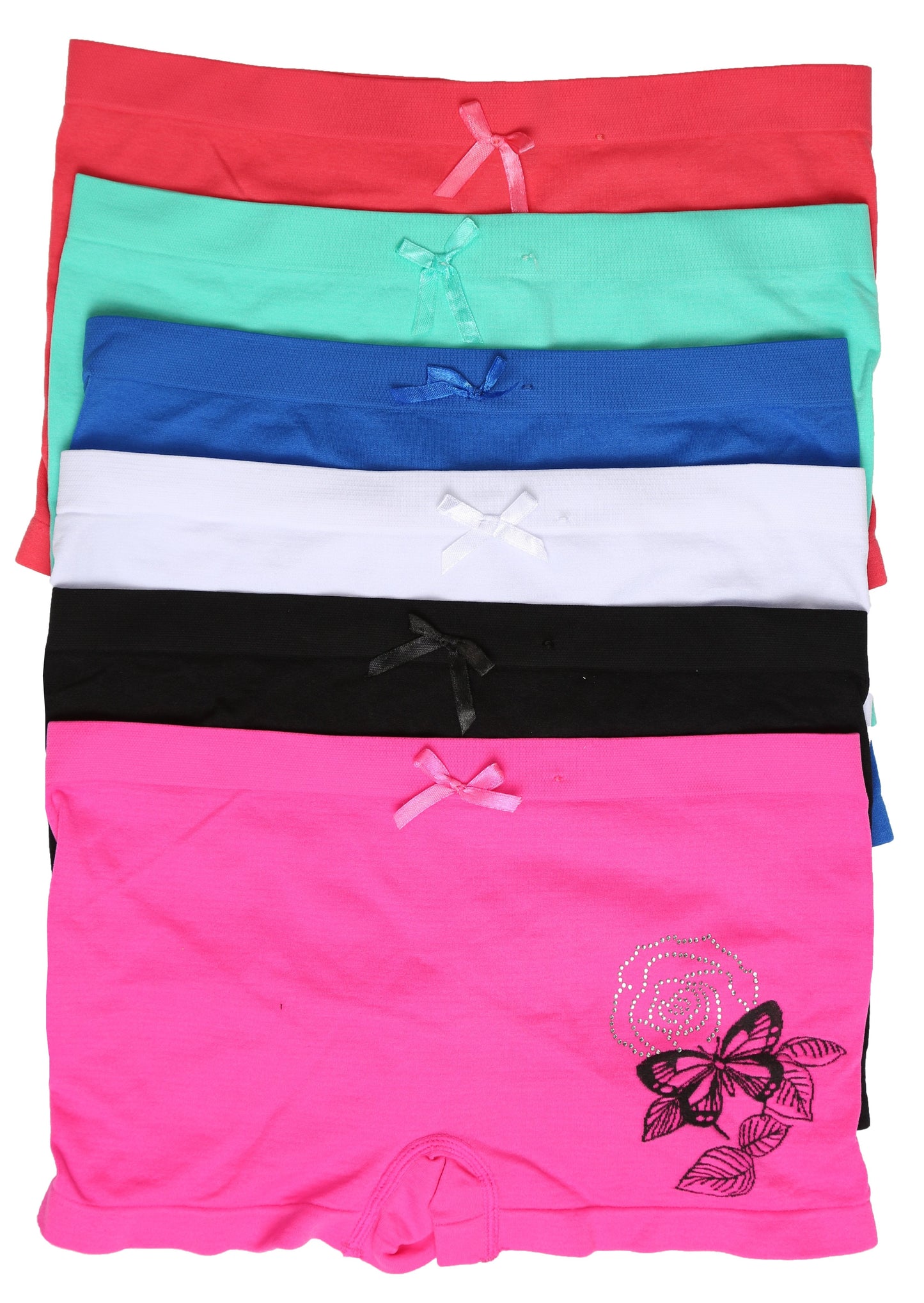 Sakkas Women's Seamless Stretch Boy Short Panties (6 Pack) - Concordia Style Boutique