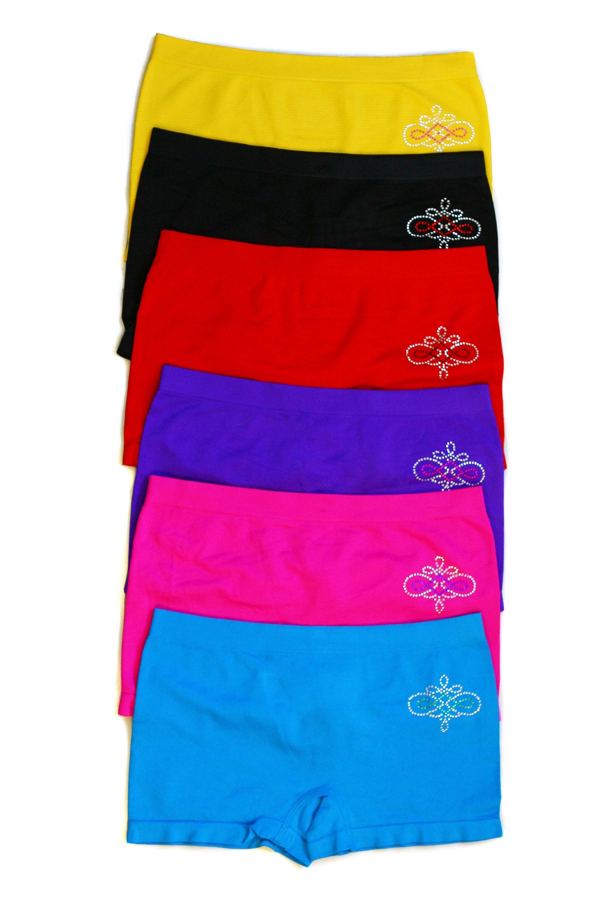 Sakkas Women's Seamless Stretch Boy Short Panties (6 Pack) - Concordia Style Boutique