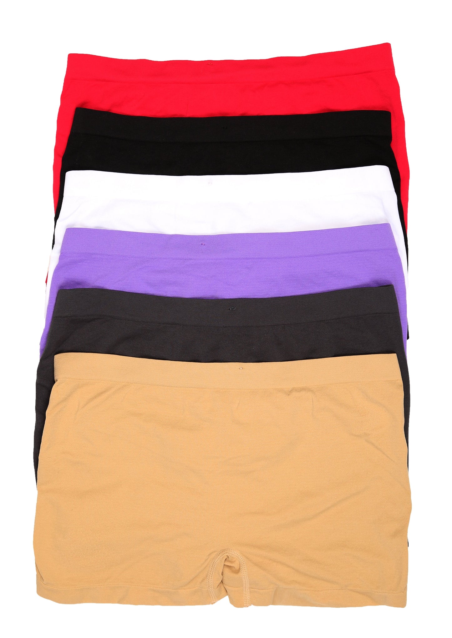Sakkas Women's Seamless Stretch Boy Short Panties (6 Pack) - Concordia Style Boutique