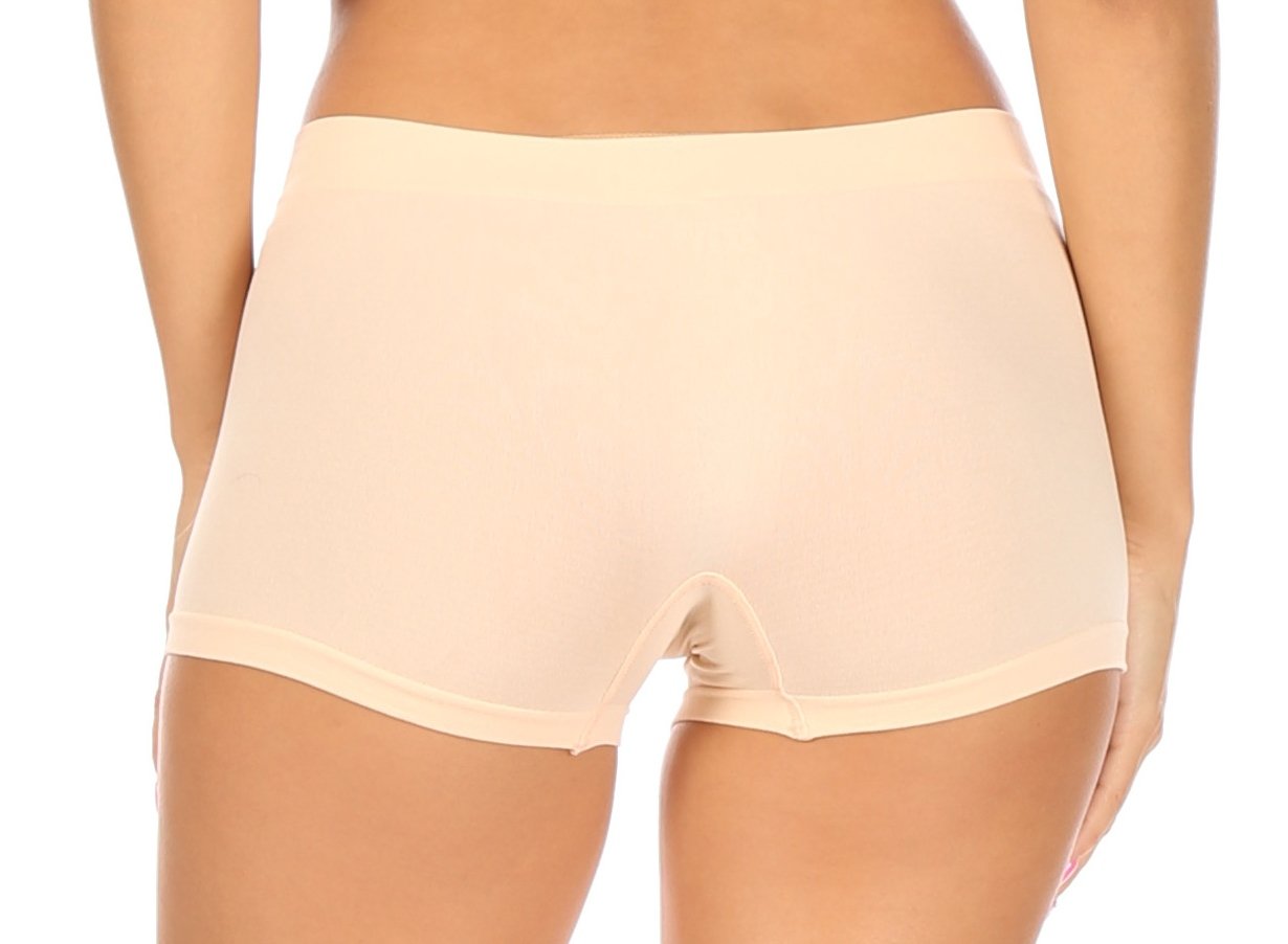 Sakkas Women's Seamless Stretch Boy Short Panties (6 Pack) - Concordia Style Boutique