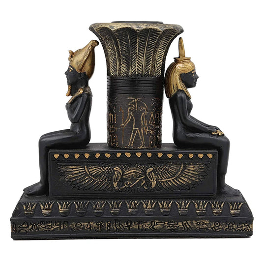 Isis and Osiris Pillar Candle Holder - Concordia Style Boutique