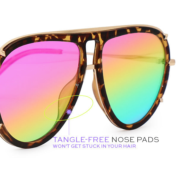Ivy Luxe - Pride Tangle-Free Round Aviator Sunglasses - Concordia Style Boutique